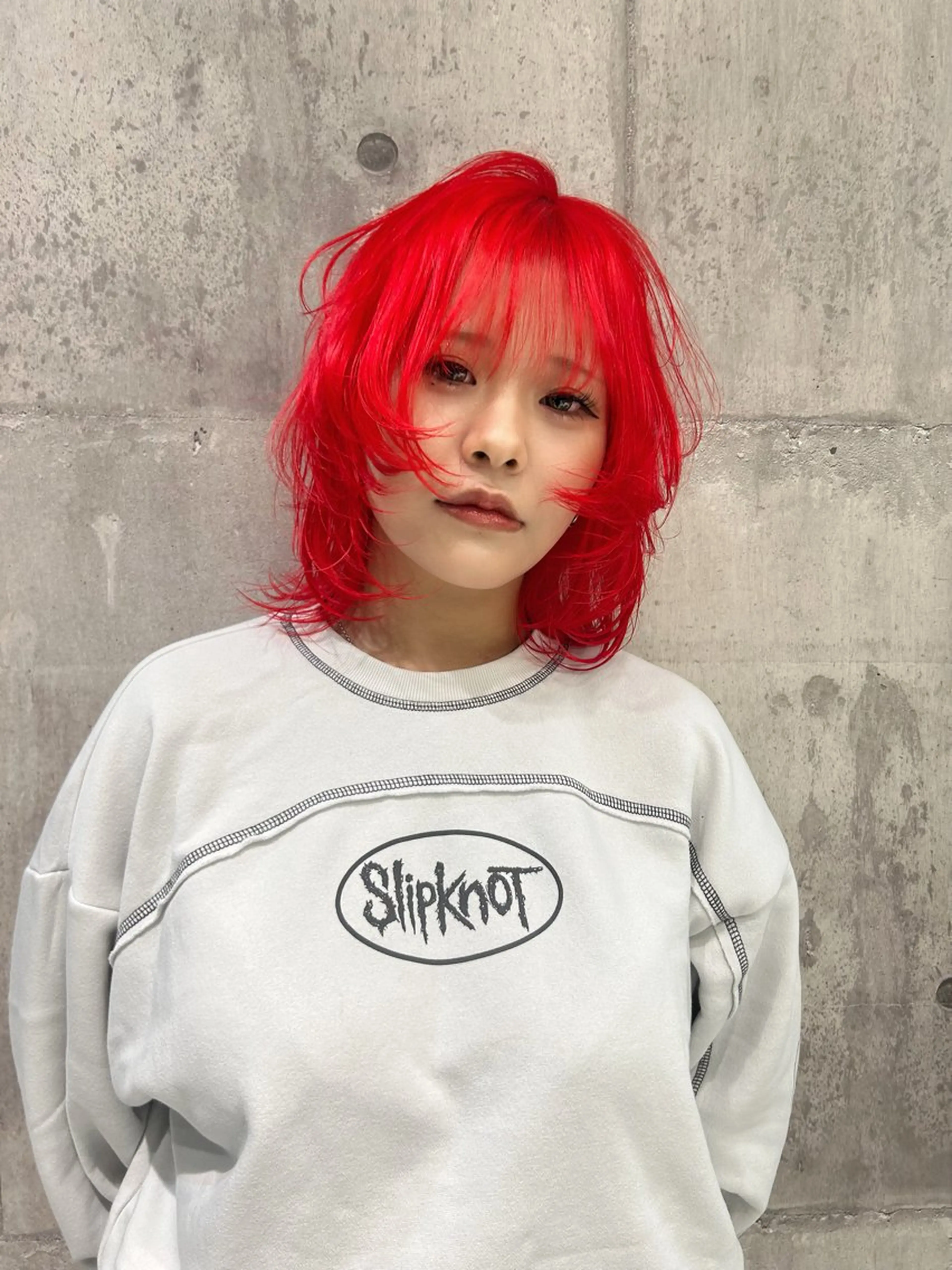 ショート カラー ブリーチ ケアブリーチ カシス ハイトーンカラー レッドカラー 【縮毛矯正ブリーチ】 MANATO🌈のヘアスタイル