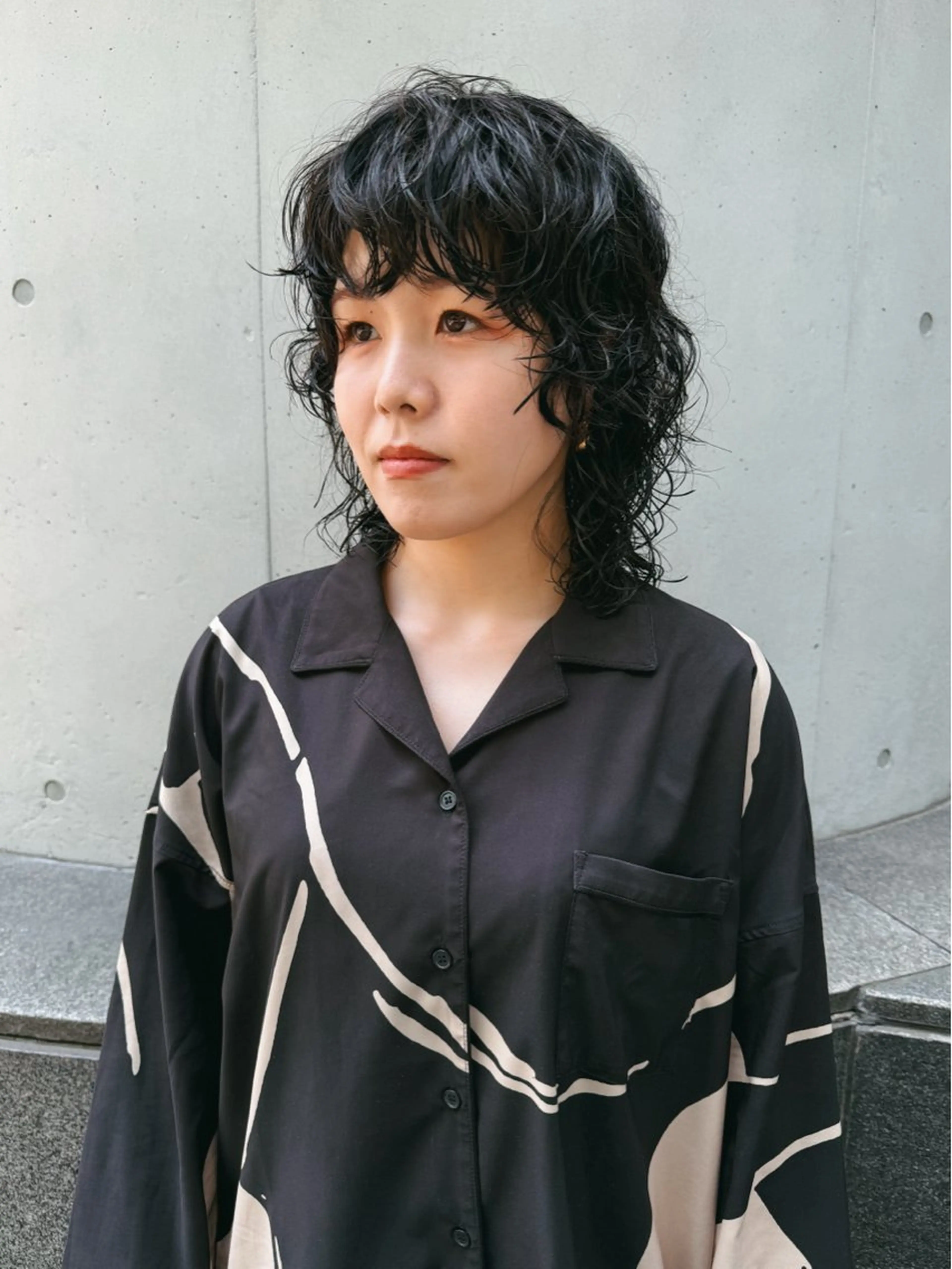 ミディアム ミディアムパーマ レイヤーカット レイヤーカット/矢野 貴規のヘアスタイル