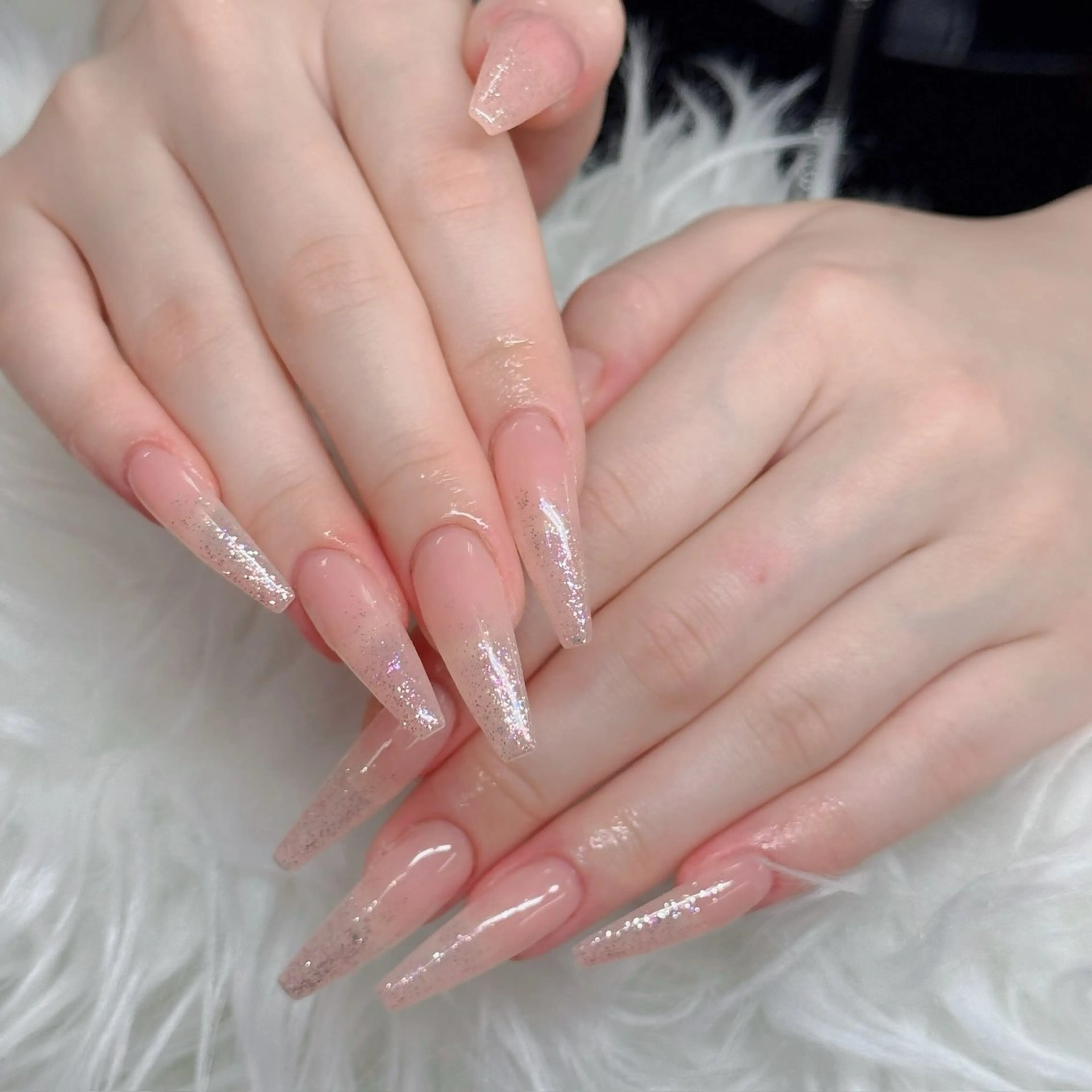 ネイル フットネイル フレンチネイル グラデーション 韓国ネイル ロングネイル Hani Nail XUKAのネイルデザイン