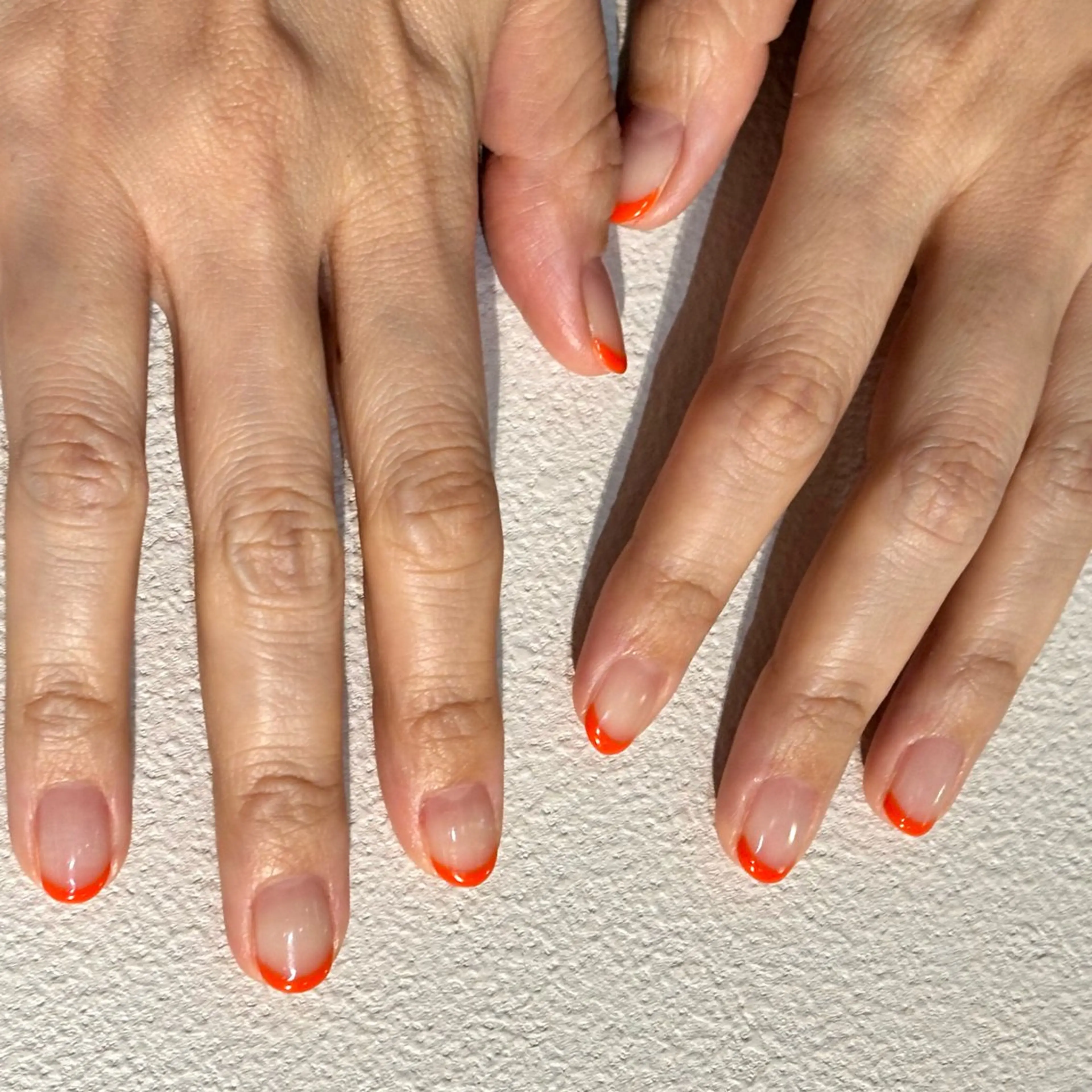 ネイル フレンチネイル オレンジ 伊藤 貴恵のネイルデザイン