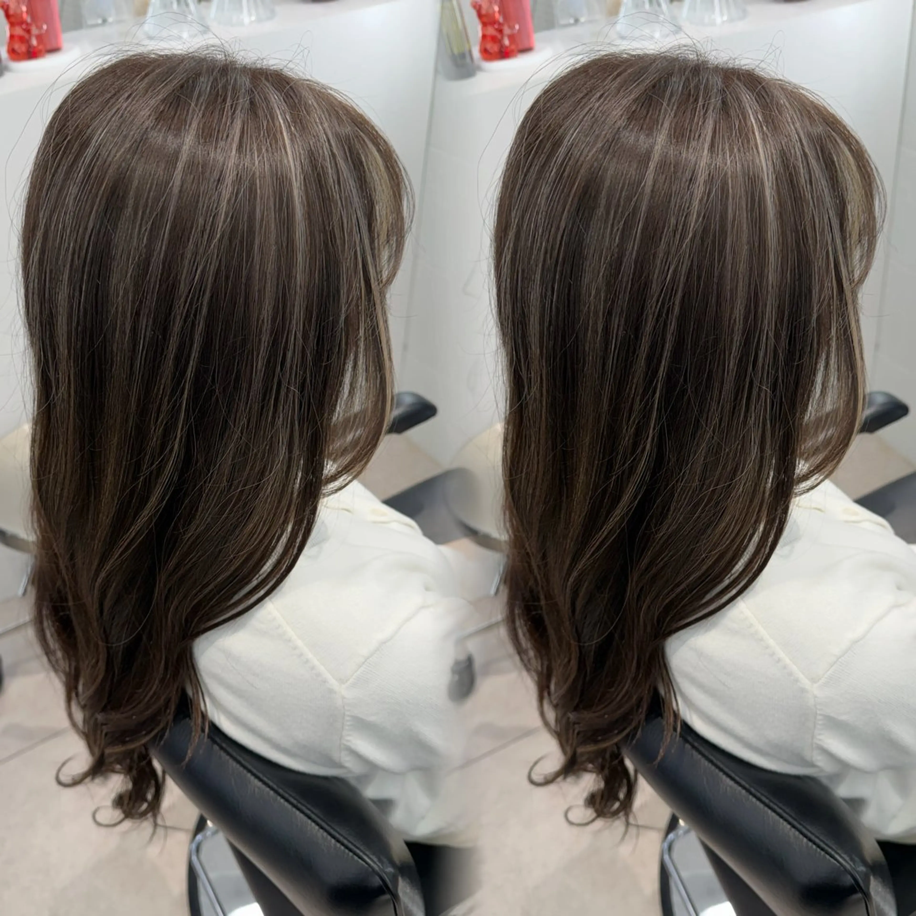 ロング カラー ハイライトカラー ハイライト カット ヘアカラー トリートメント 表参道/ハイライト バレイヤージュのヘアスタイル