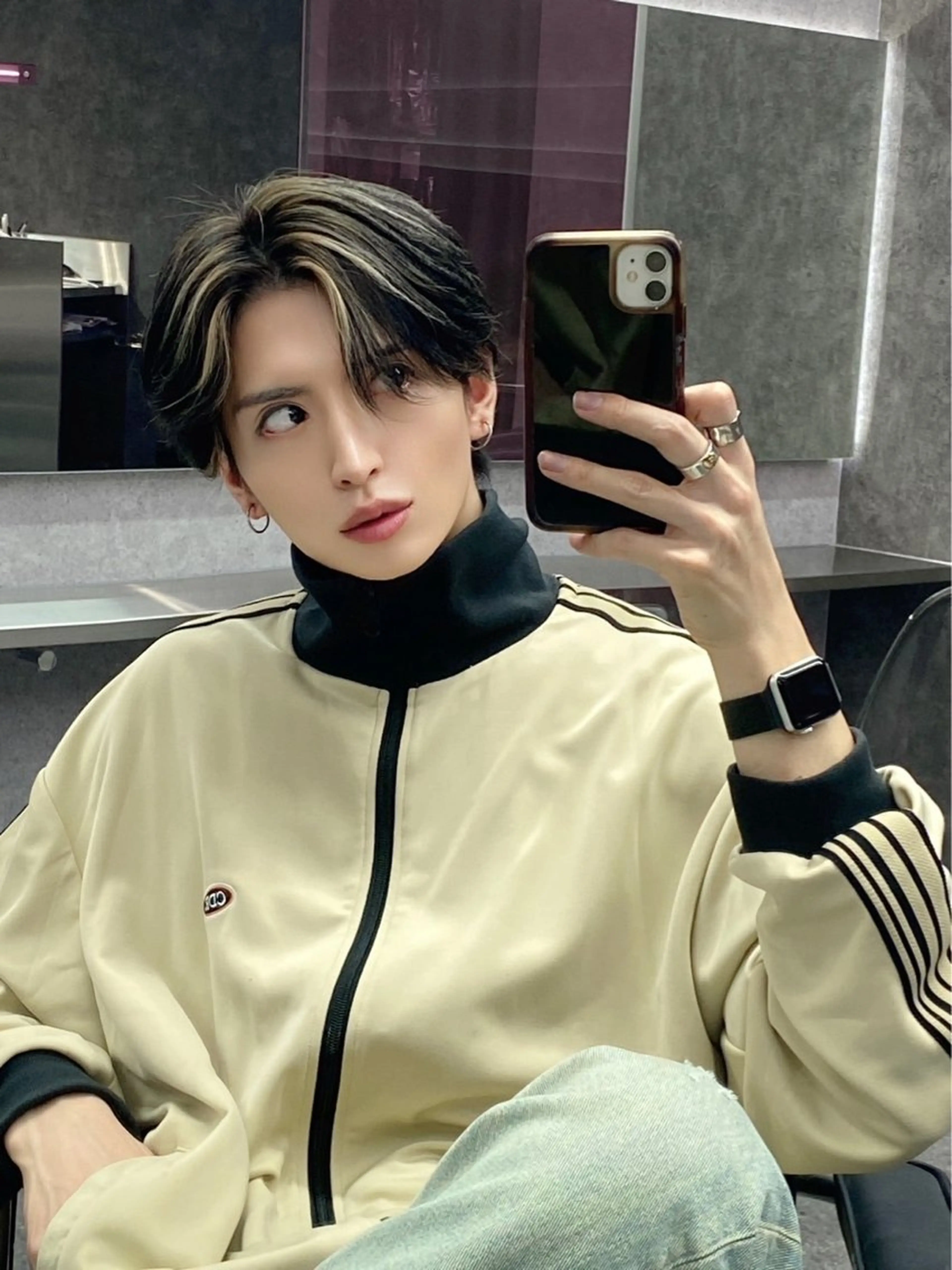 カラー メンズ メンズメッシュ メッシュ assistant REIのヘアスタイル