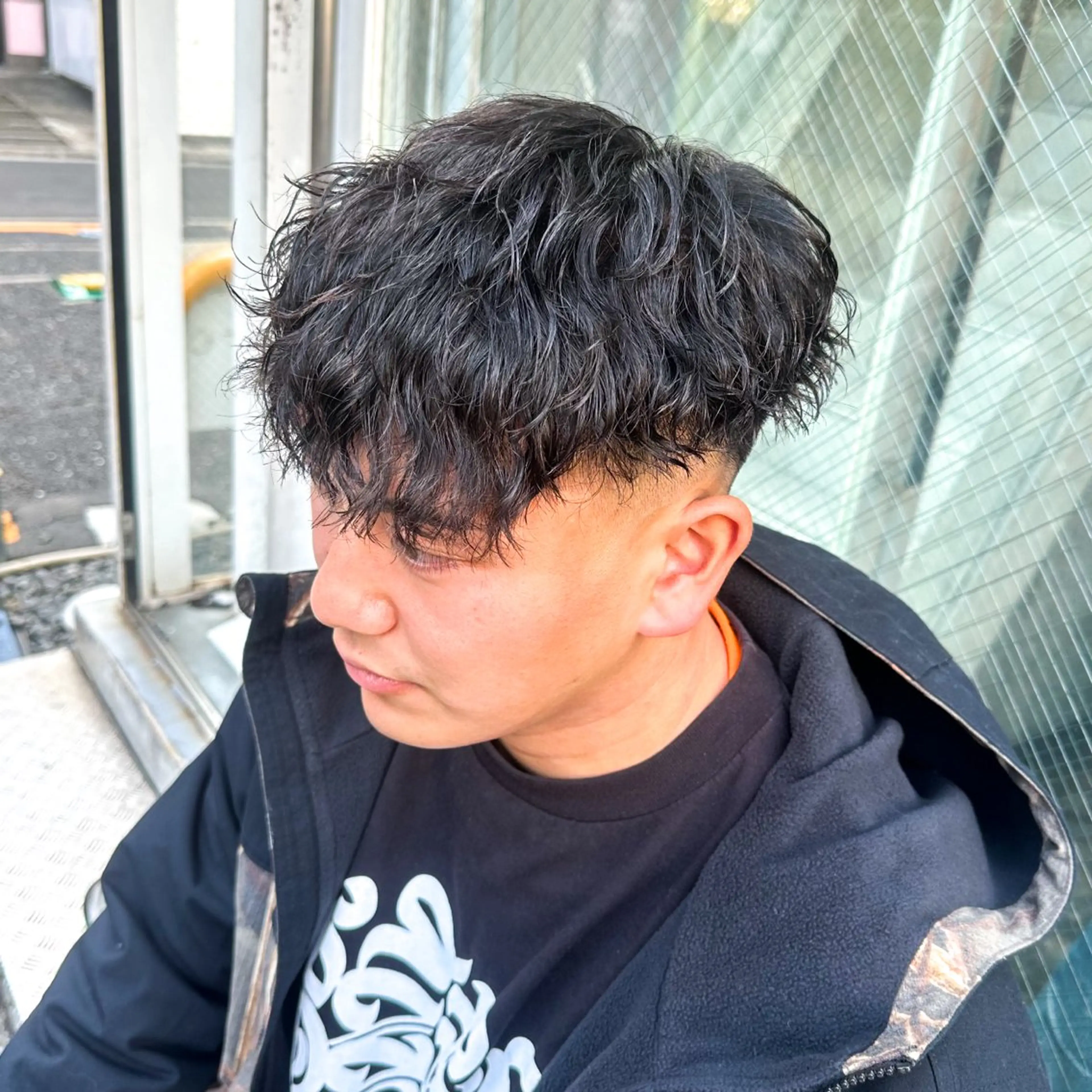 ショート パーマ メンズ メンズパーマ スパイラルパーマ カット パーマ トリートメント ツイスパ/メンズ パーマ/歩夢のヘアスタイル