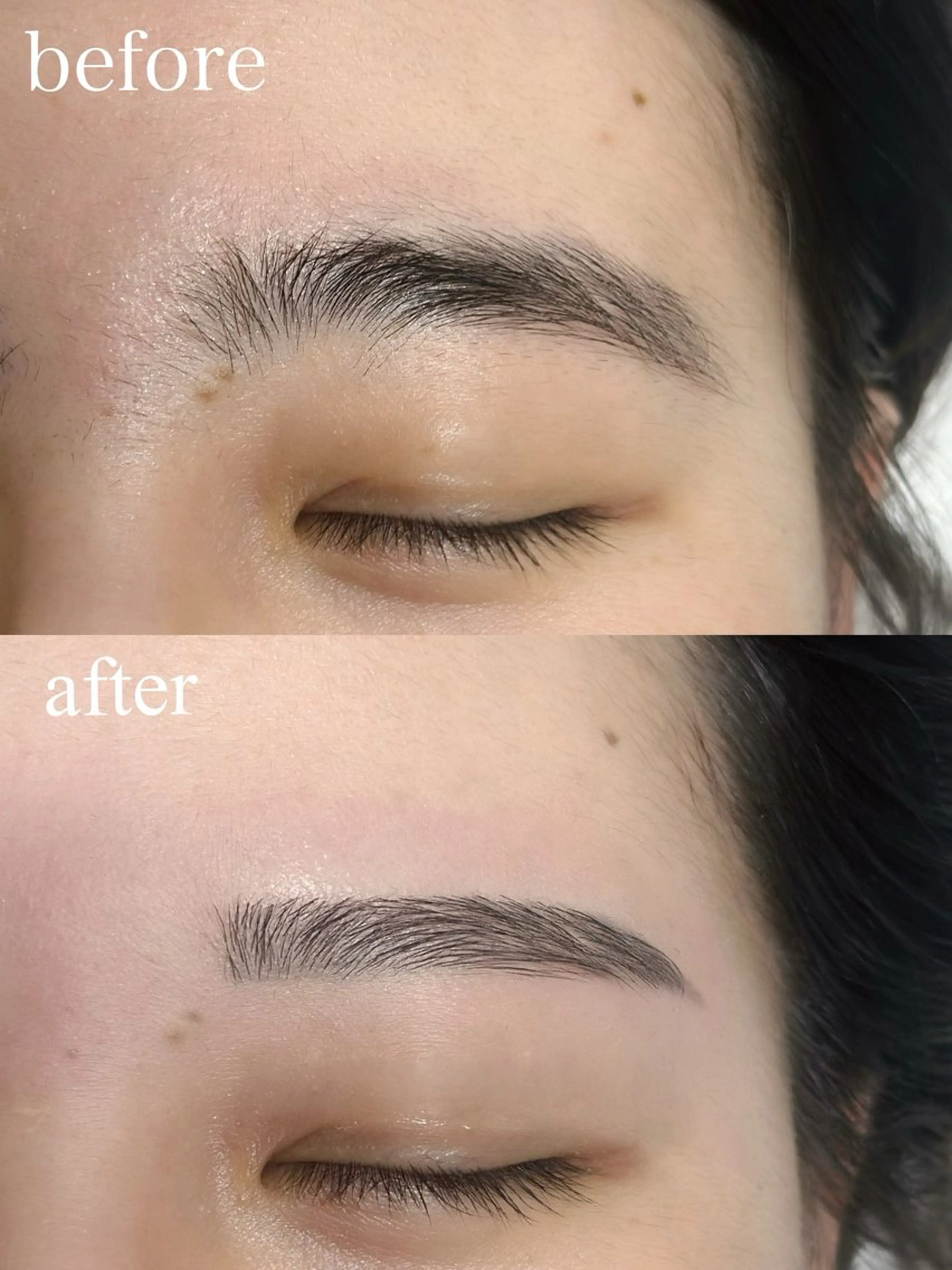 《🌱毛量調整🌱》美眉アイブロウWAX＋間引き 保湿+仕上げ込の写真