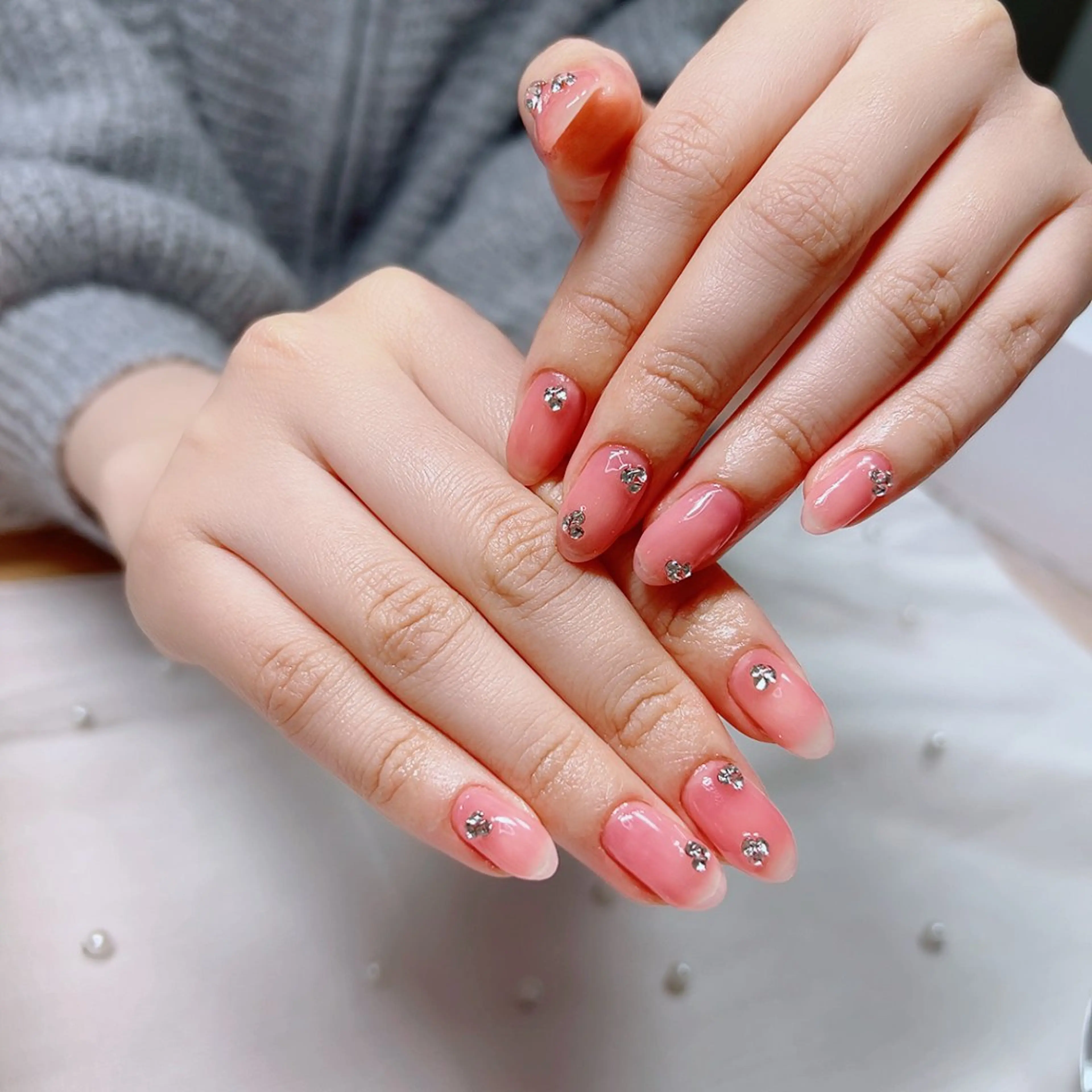 ネイル ワンカラーネイル ピンク Cute Tips nailのネイルデザイン