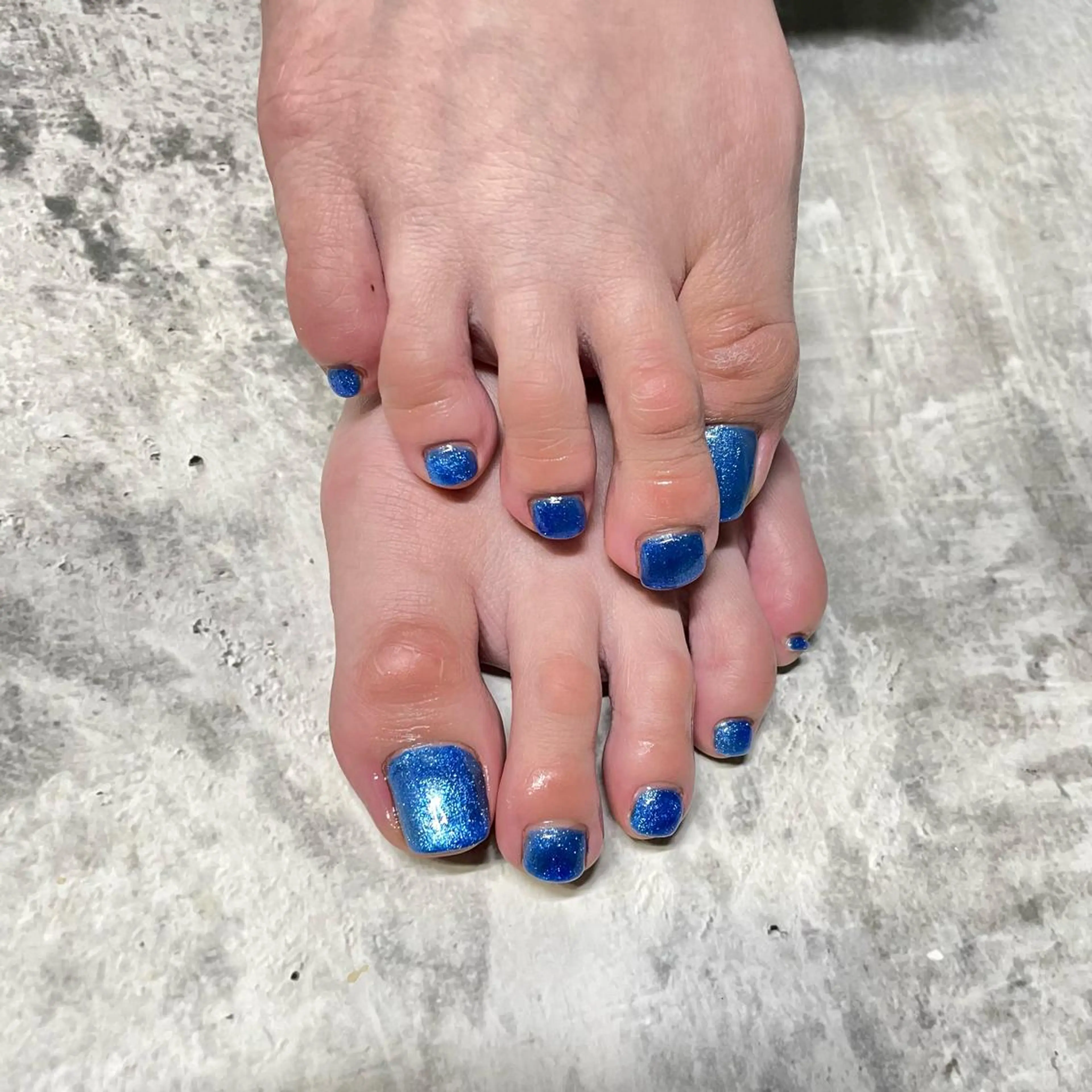 オフ有👣フットジェルネイル👣ワンカラーor塗りかけ(サンプル)の写真