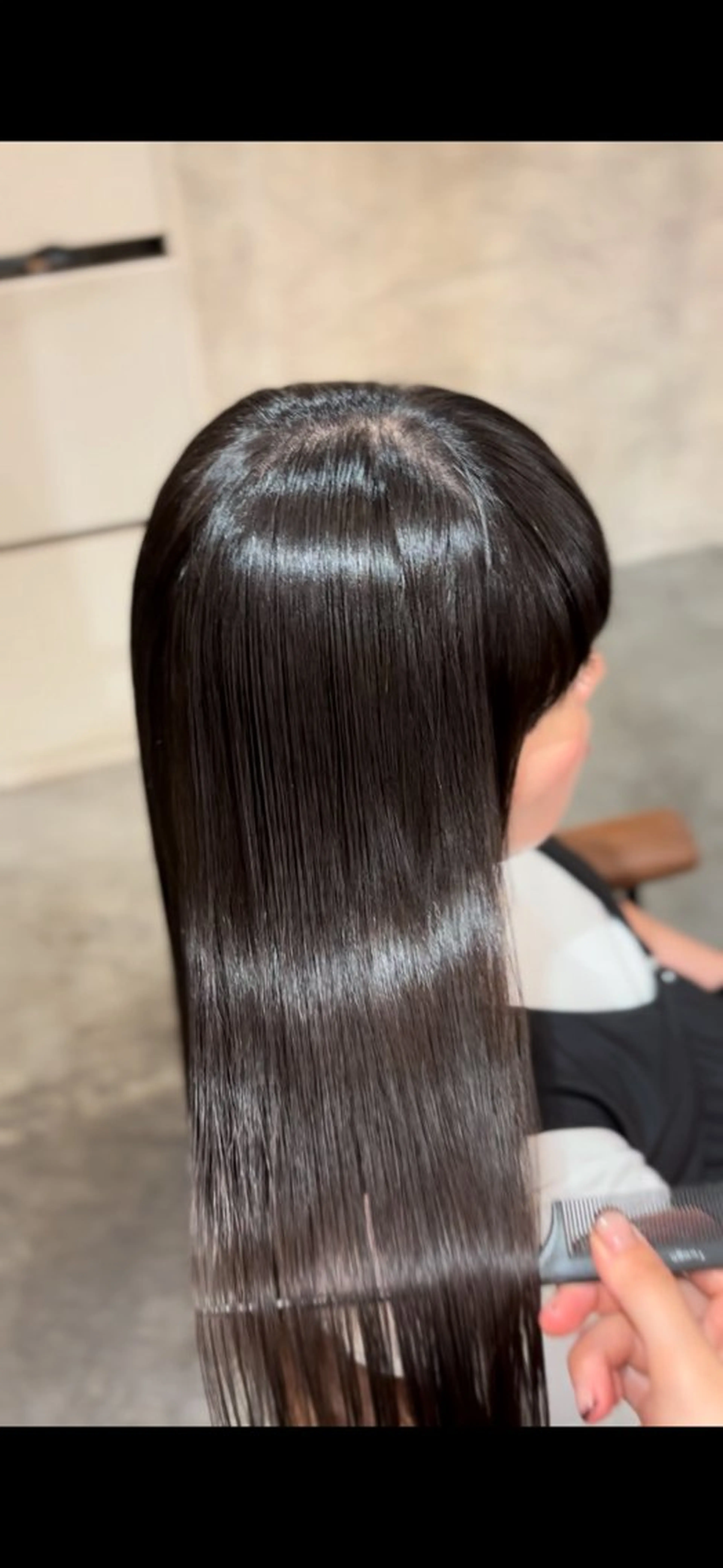 ロング 縮毛矯正 🖤海外風デザイン カラー🖤/りんのヘアスタイル