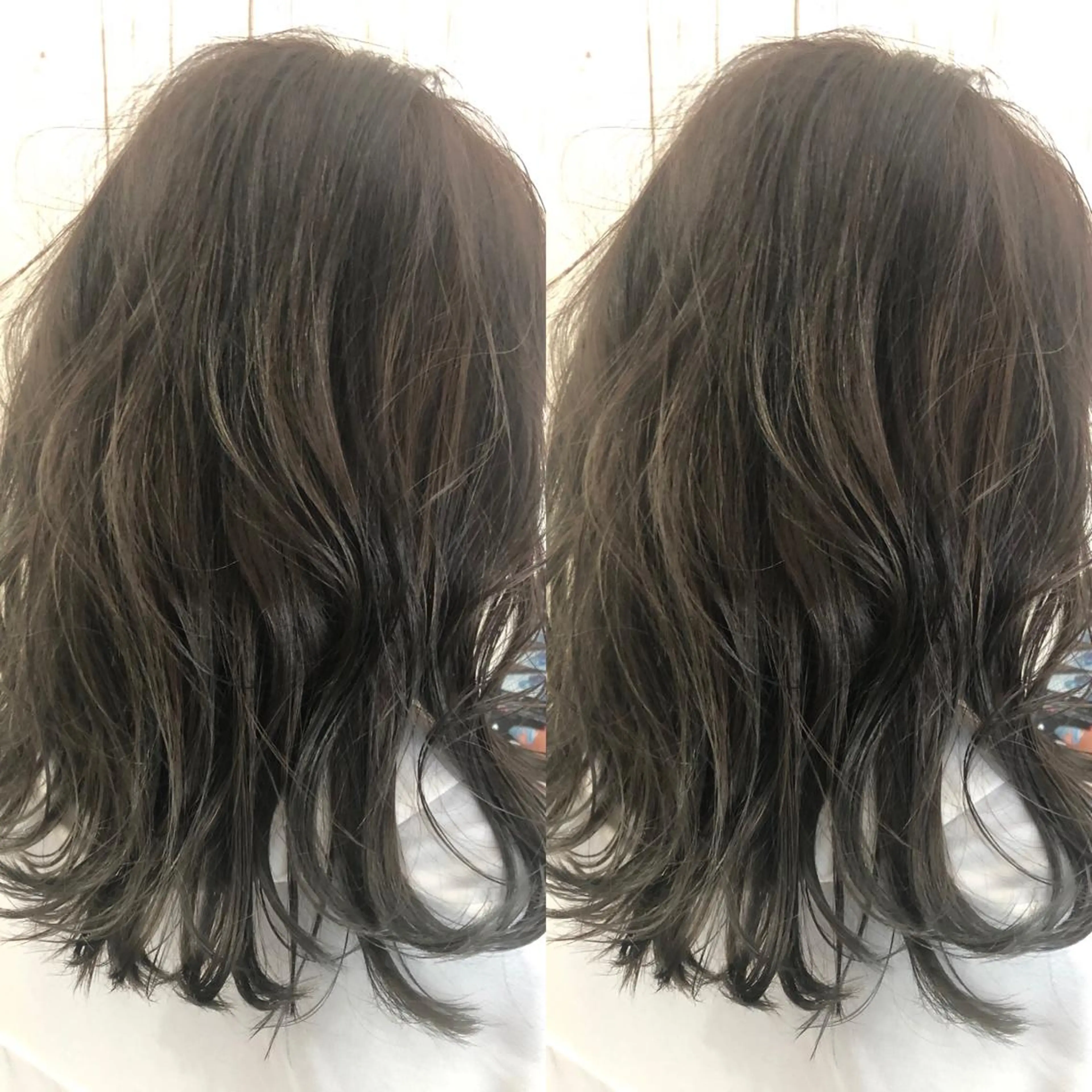 セミロング カラー ブリーチ 透明感カラー ブリーチなしカラー カット ヘアカラー ヘアサロンオスカー 岸和田蛸地蔵店のヘアスタイル