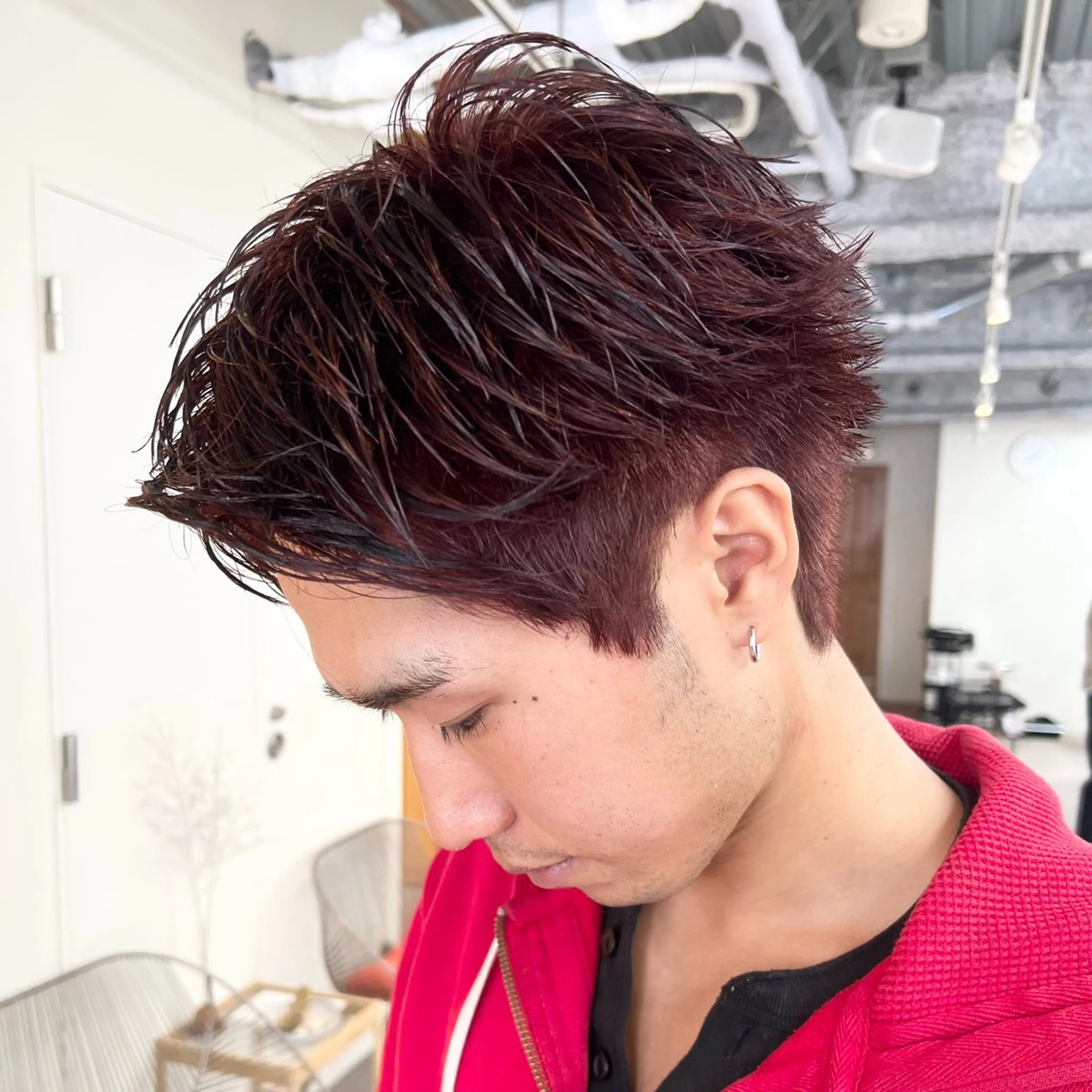 ショート カラー メンズ メンズブリーチ スパイキーショート ブリーチ ダブルカラー ブリーチなしカラー 大人メンズヘア メンズパーマSHUNのヘアスタイル