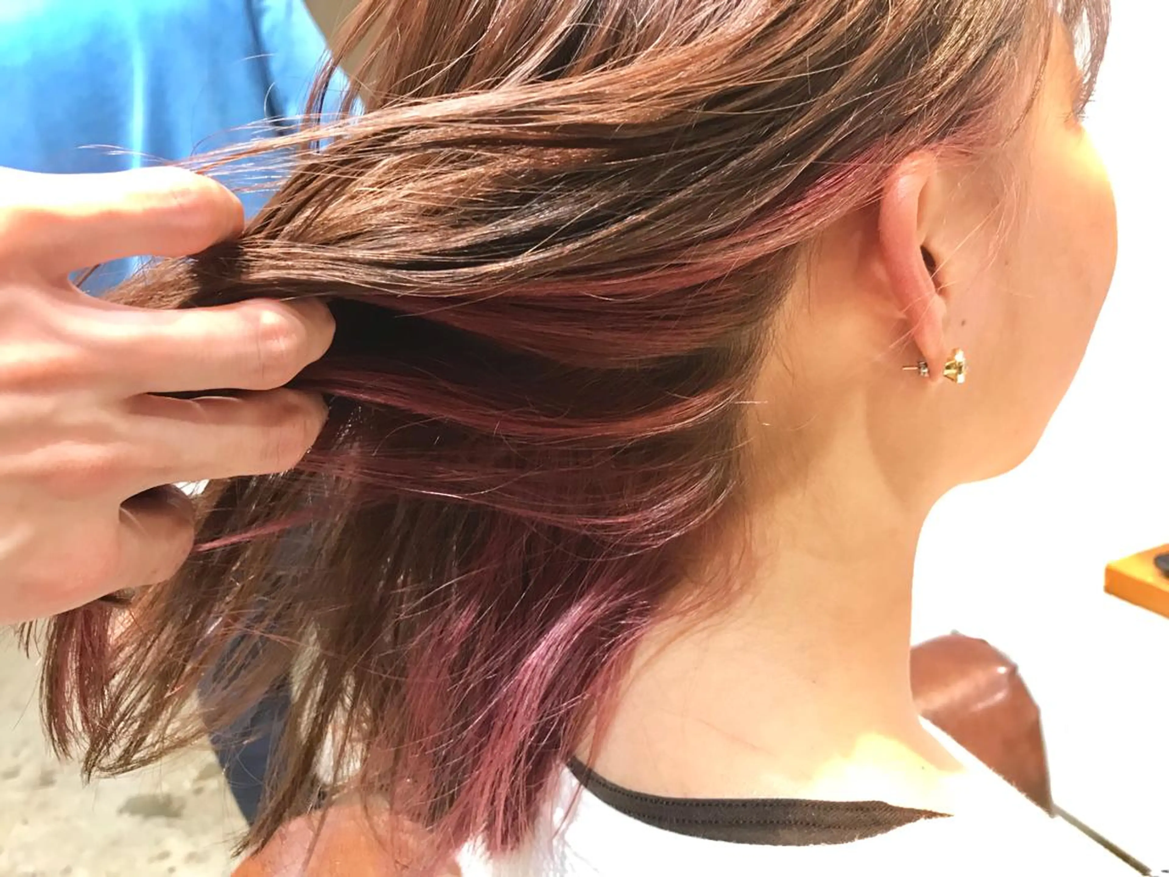 ショート カラー インナーカラー ピンクカラー 竹嶌 健吾のヘアスタイル