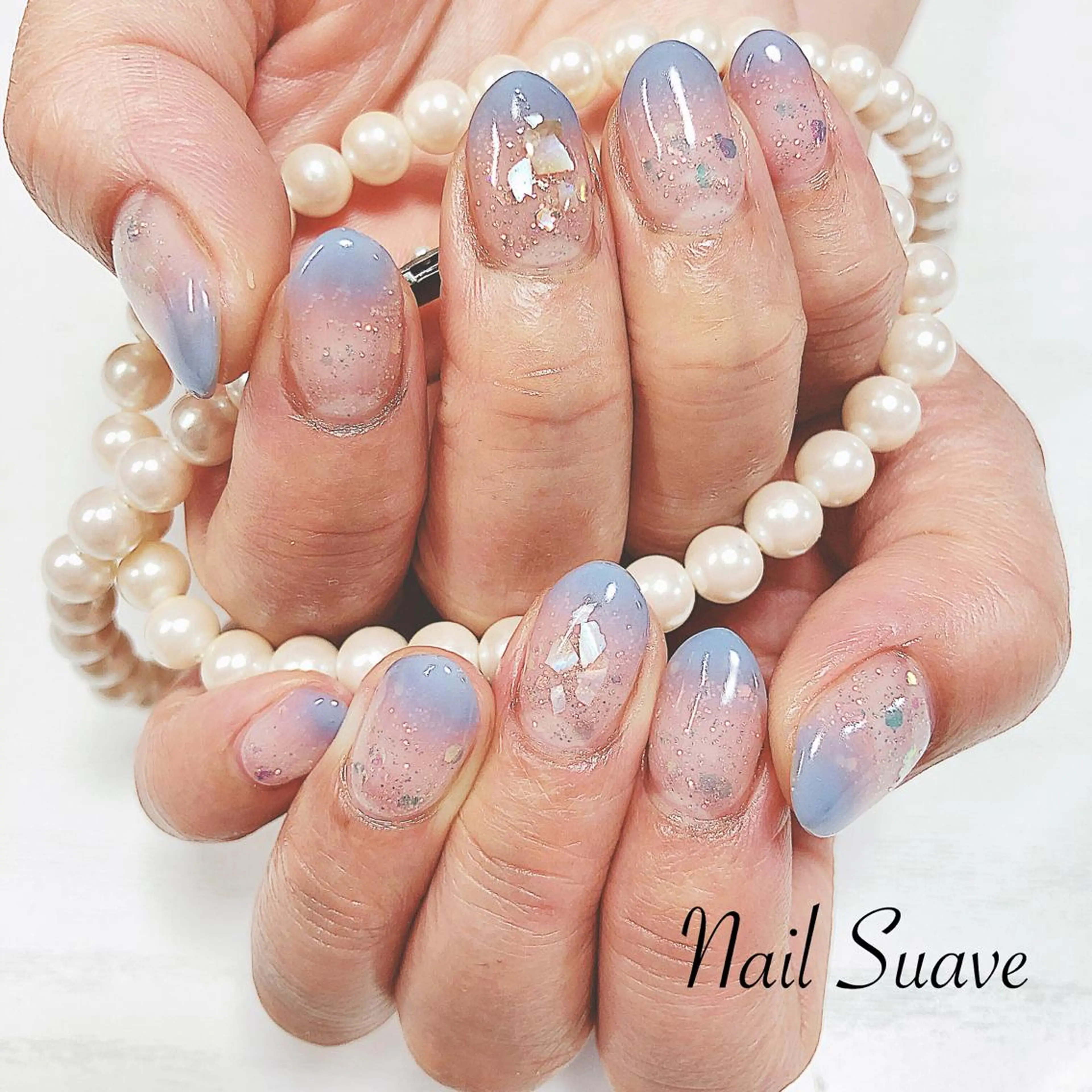 ネイル グラデーション ラメ(グリッター) Nail Suave (シュアーヴ)のネイルデザイン