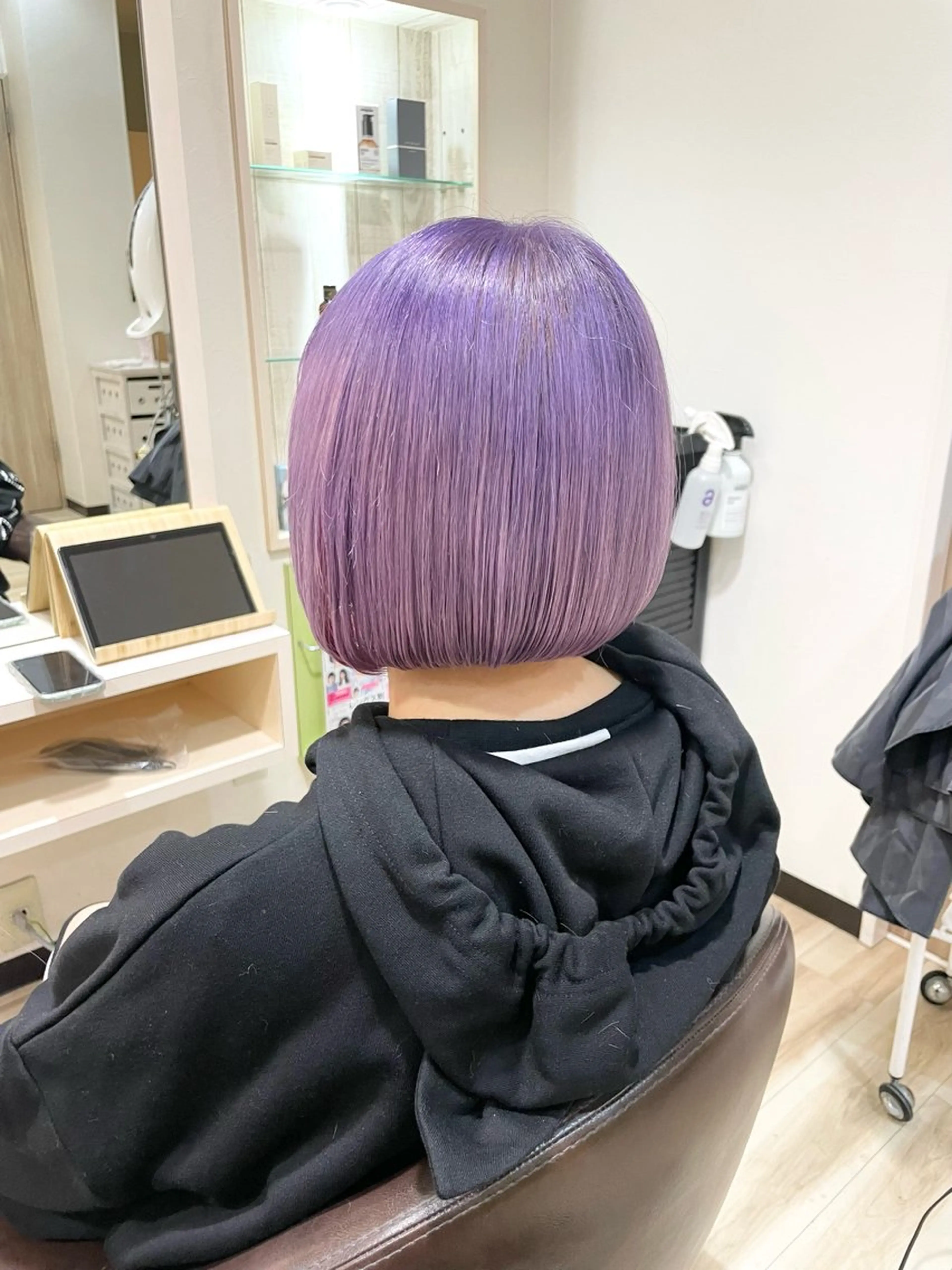 ショート カラー ブリーチ パープルカラー 🌈派手髪ハイトーン 🌈鈴木亮太🌈のヘアスタイル