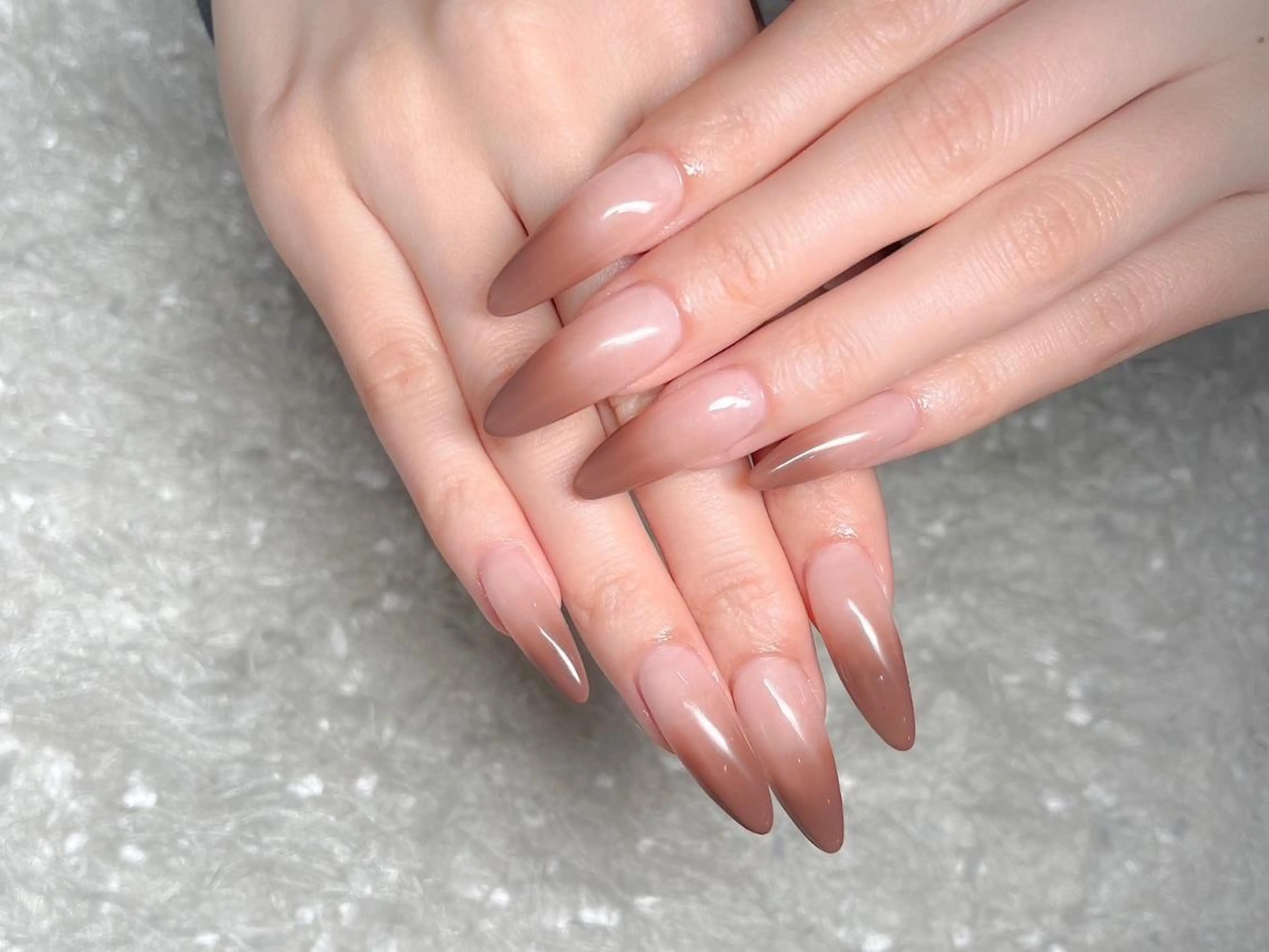 ネイル 長さ出し フレンチネイル ジェルネイル グラデーション 韓国ネイル ハンドネイル Nail&eye Belire 新宿のネイルデザイン