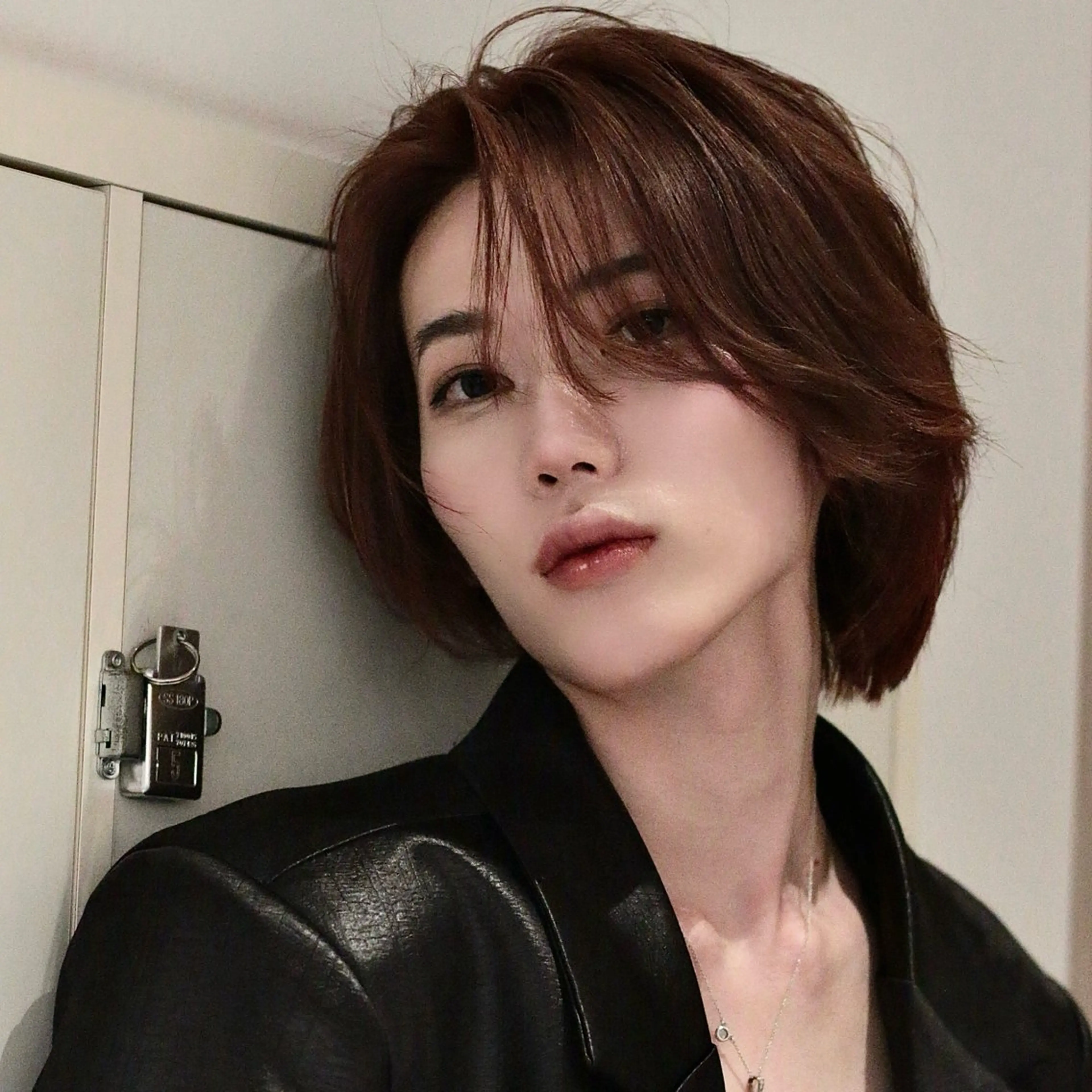 ミディアム メンズ ボブレイヤー メンズ韓国風 メンズウルフカット パープルカラー ボブ ヘアカラー 杉江花琳/ メンズヘア/韓国ヘアのヘアスタイル