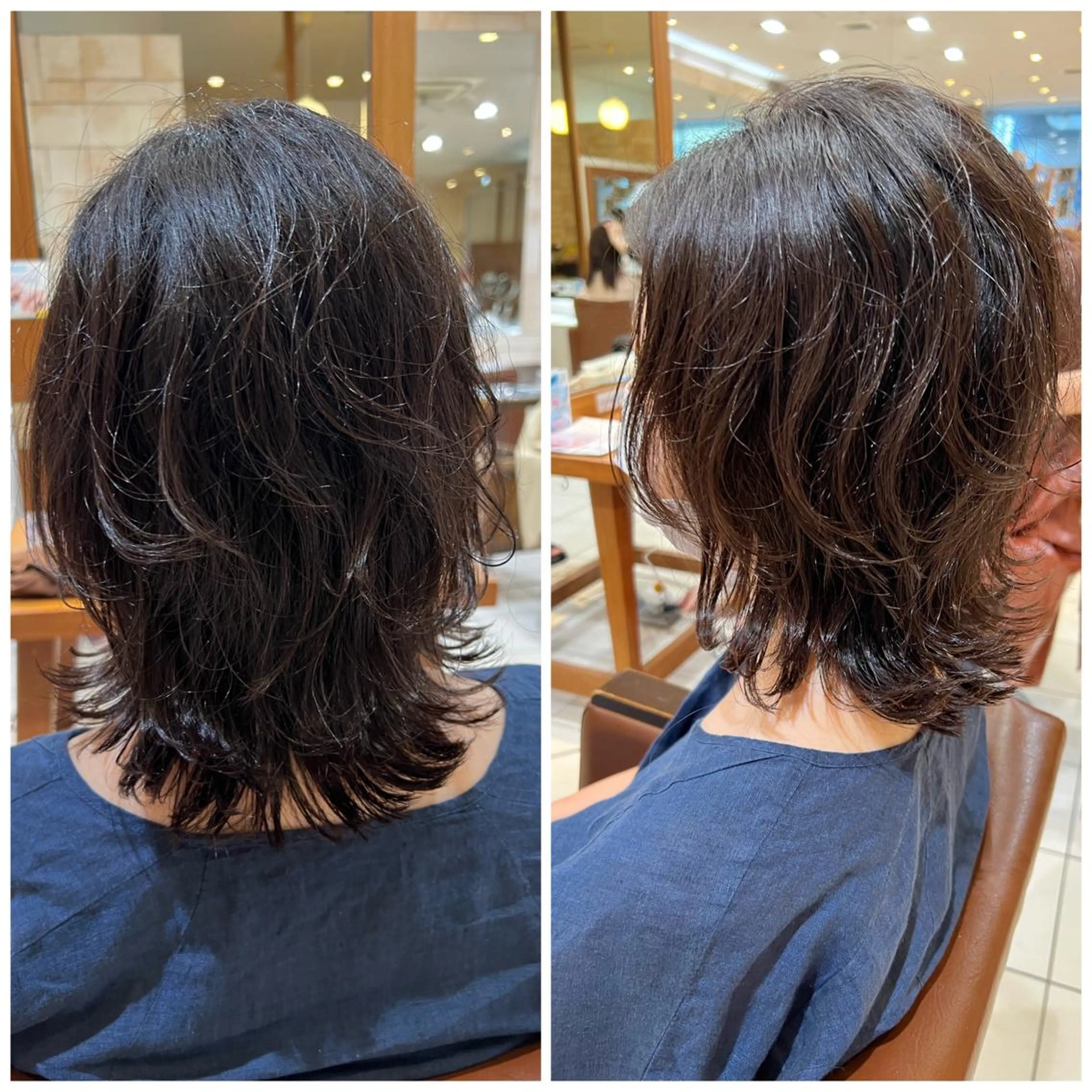 ミディアム レイヤーカット ウルフカット ウルフレイヤー 川崎レイヤーカット /江口真正のヘアスタイル