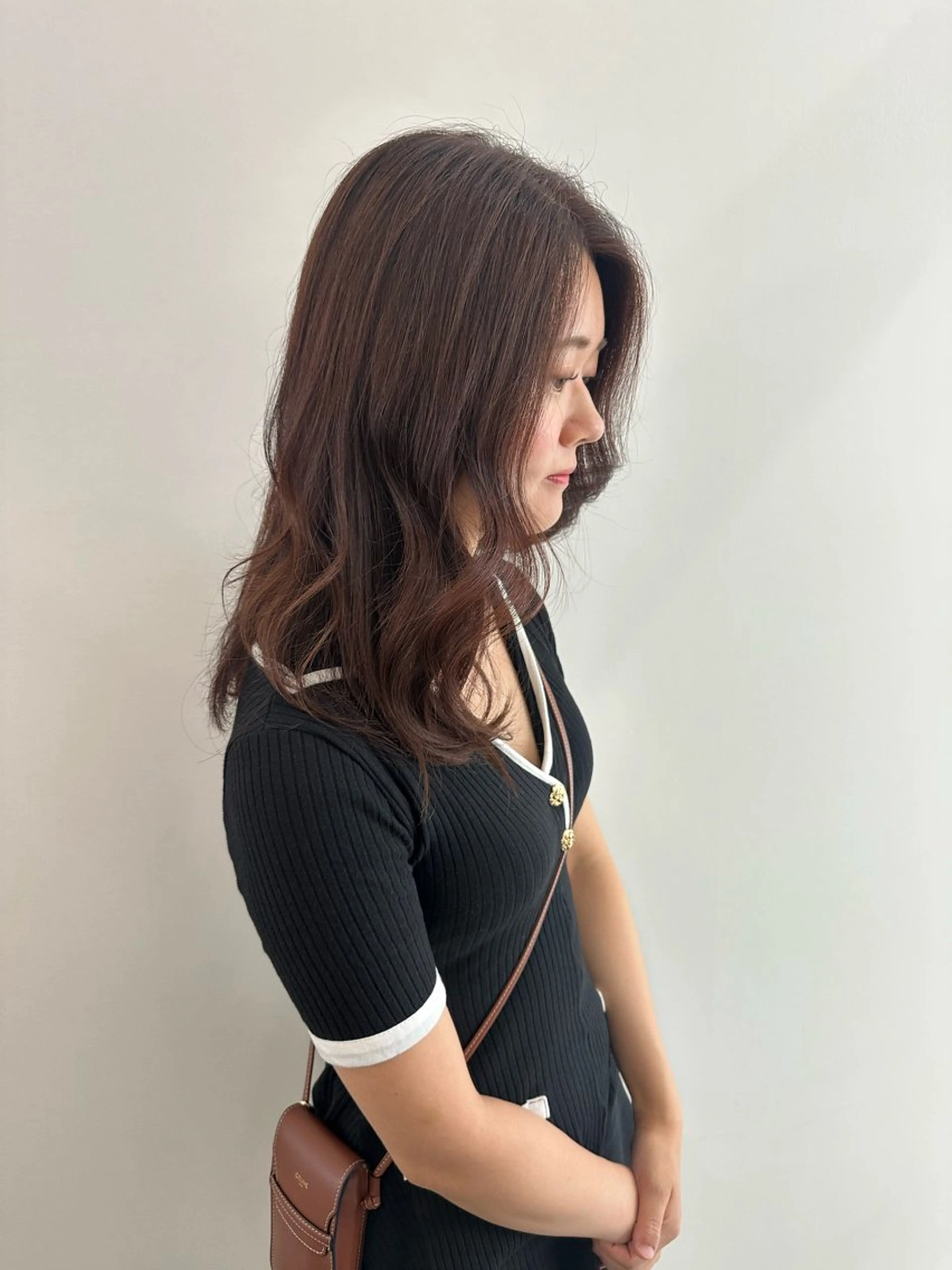 セミロング カラー ヘアカラー トリートメント レイヤー/ナチュラル 💐nao.のヘアスタイル