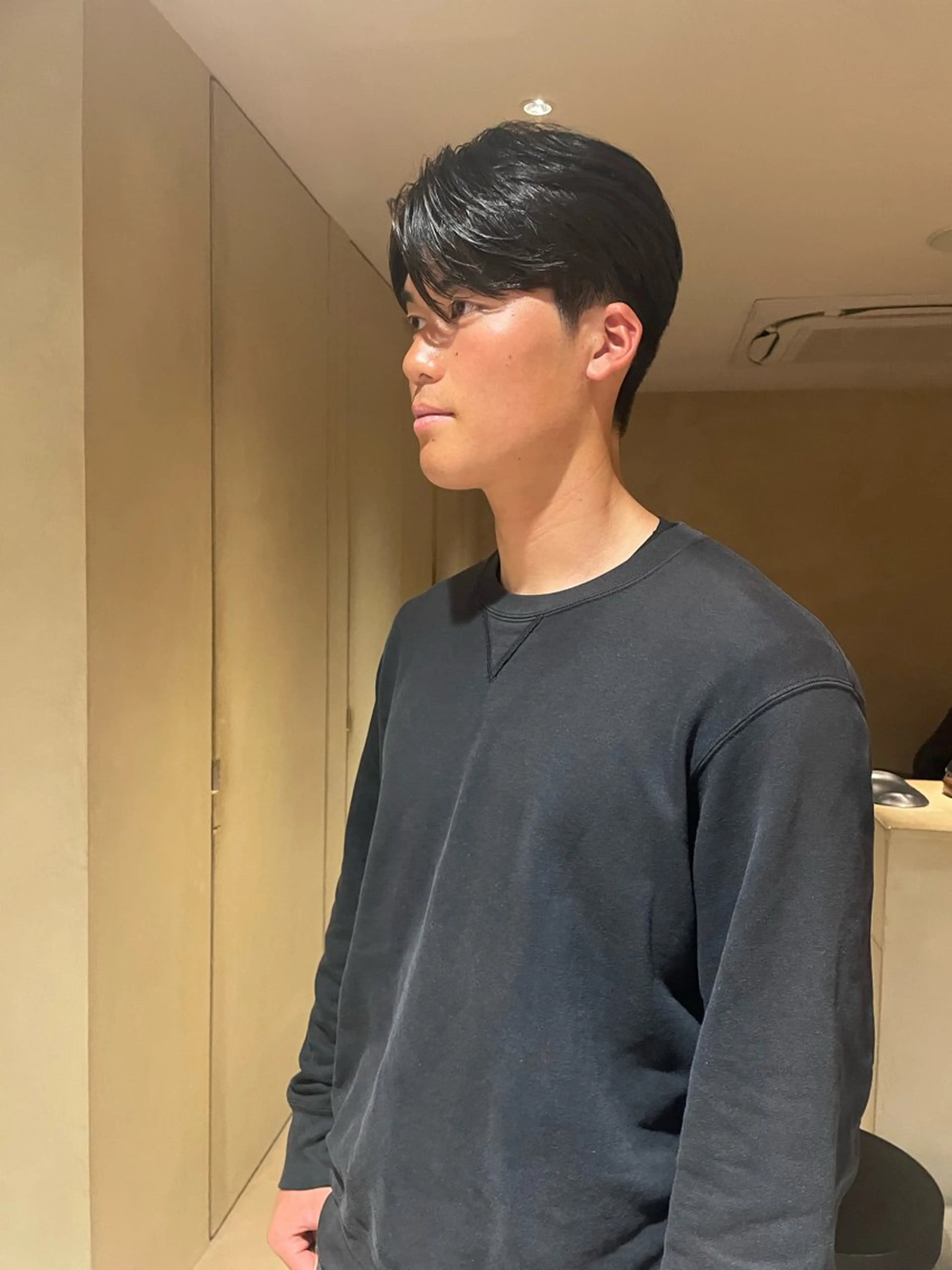 ショート メンズ men'sセンター パート徳田浩二のヘアスタイル