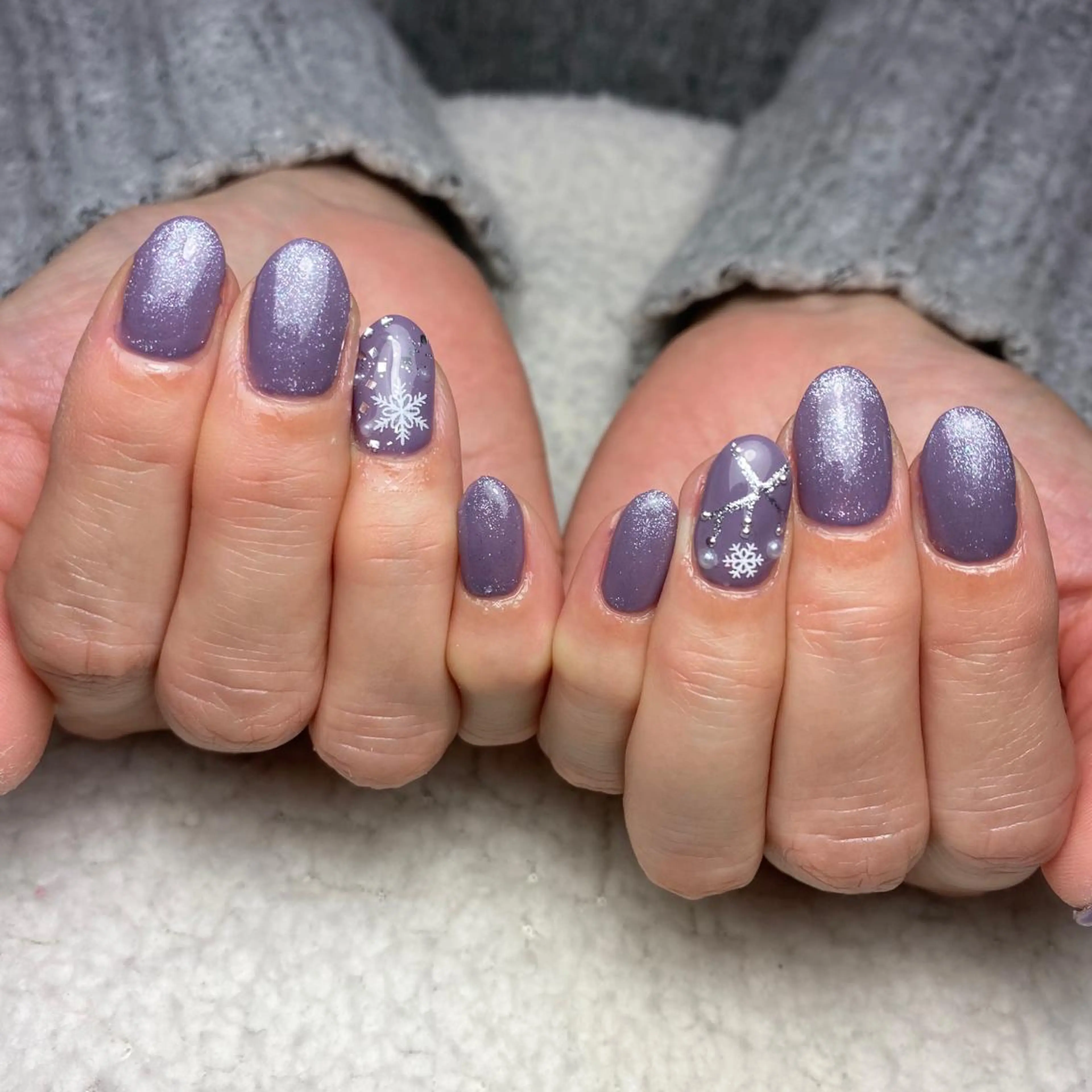 ネイル ワンカラーネイル シンプルネイル 冬ネイル ハンドネイル COCO +のエステ・リラクイメージ