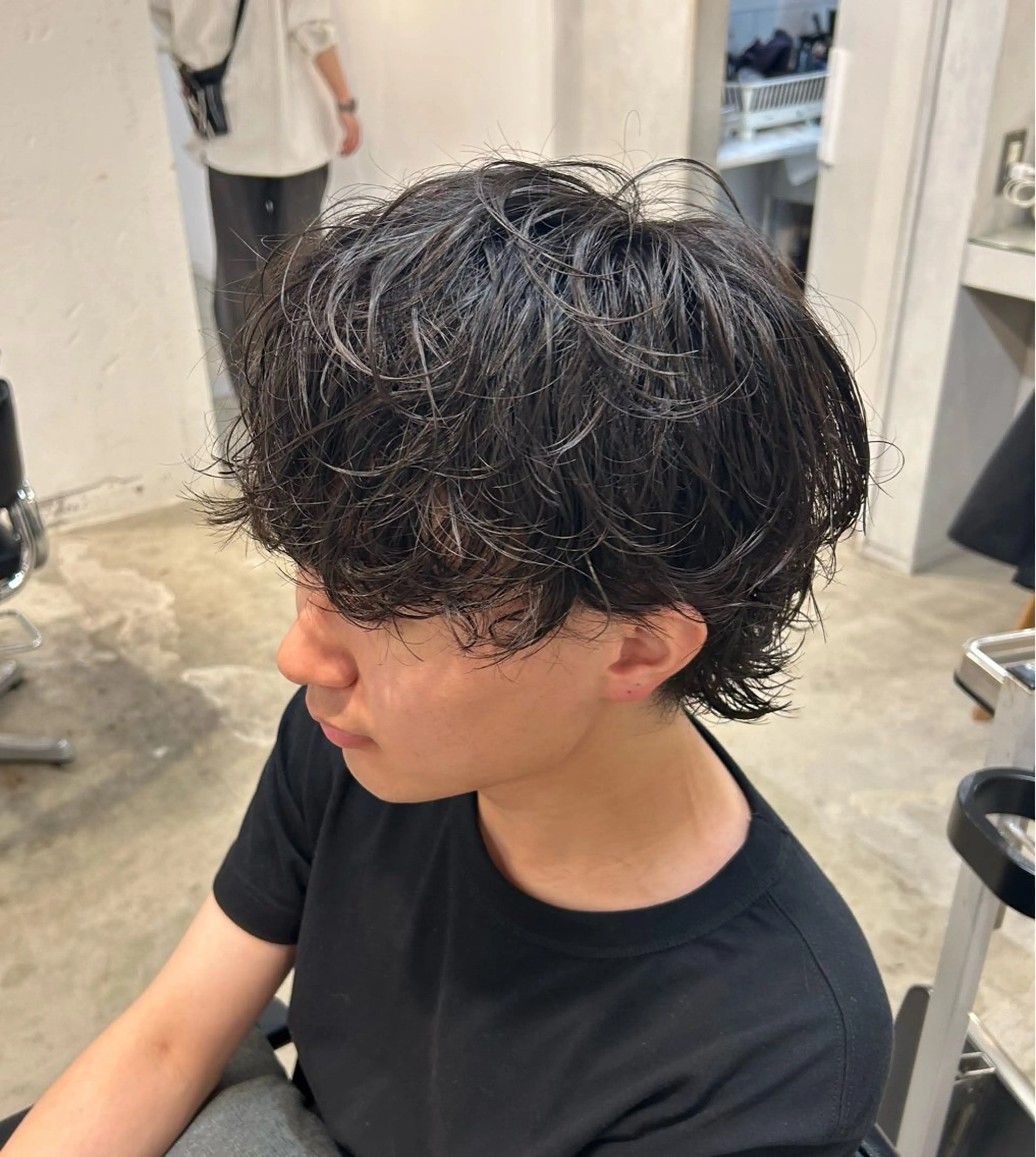 パーマ メンズ カット パーマ メンズパーマ💈藤田 晃志のヘアスタイル