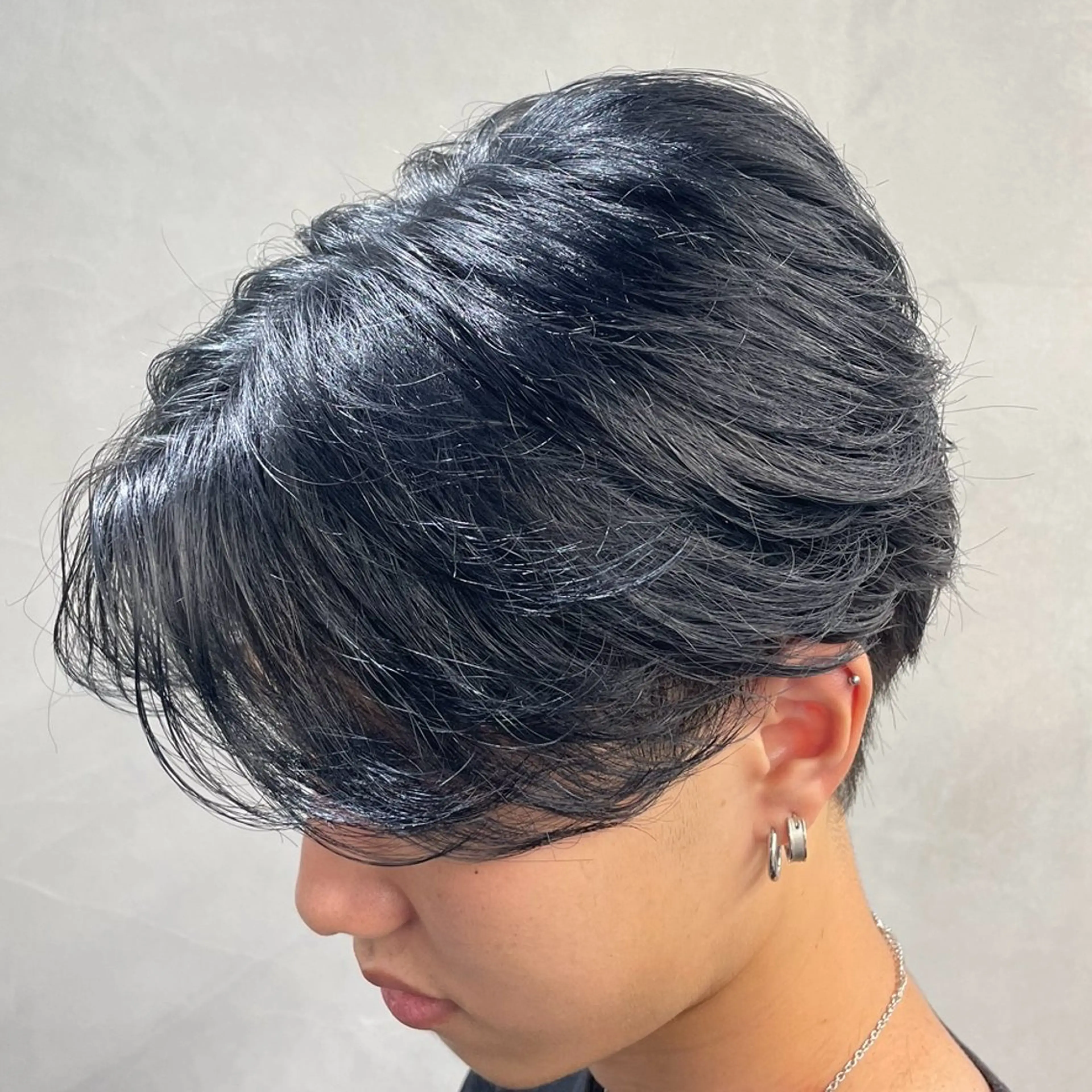 ミディアム パーマ ヘアアレンジ メンズ カット パーマ fifth 石川 凪のヘアスタイル