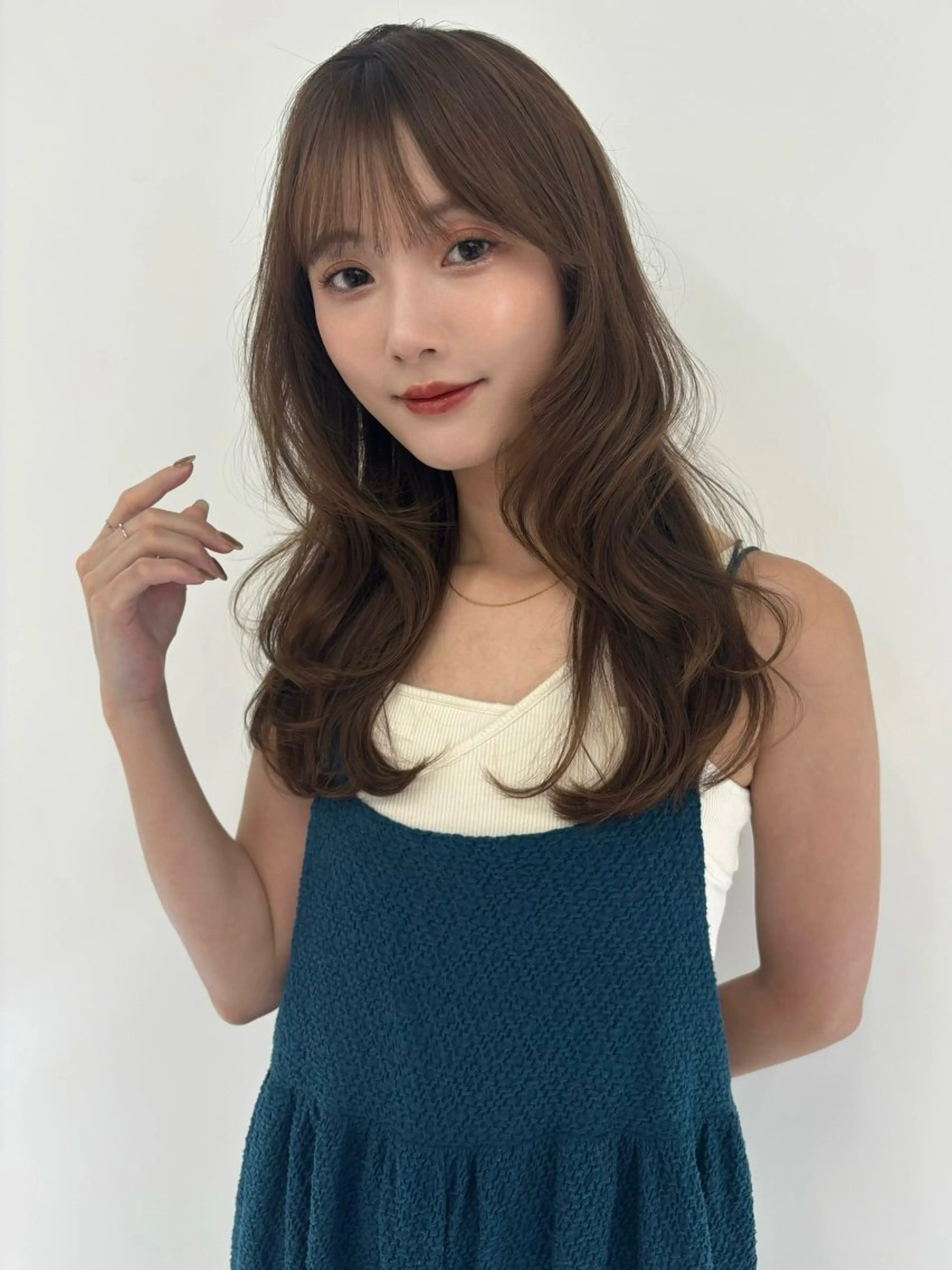 ミディアム 髪質改善 モテ髪🫧赤み消し カラー表参道きょうこのヘアスタイル