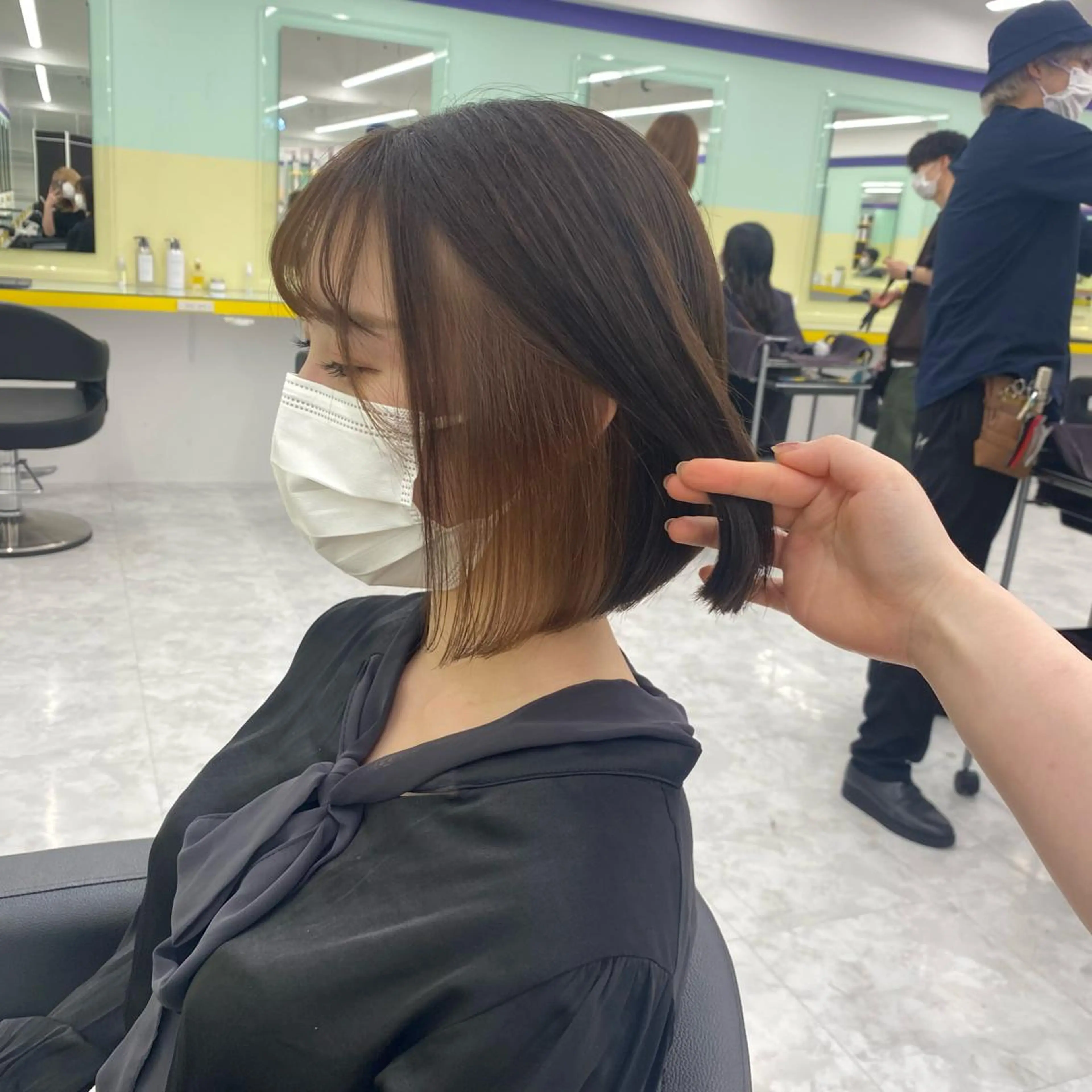 ショート カラー パーマ ヘアアレンジ メンズ キッズ ネイル マツエク・マツパ アイブロウ イヤリングカラー 眉カラー 💖横浜ブリーチなし 💖MIHOのヘアスタイル