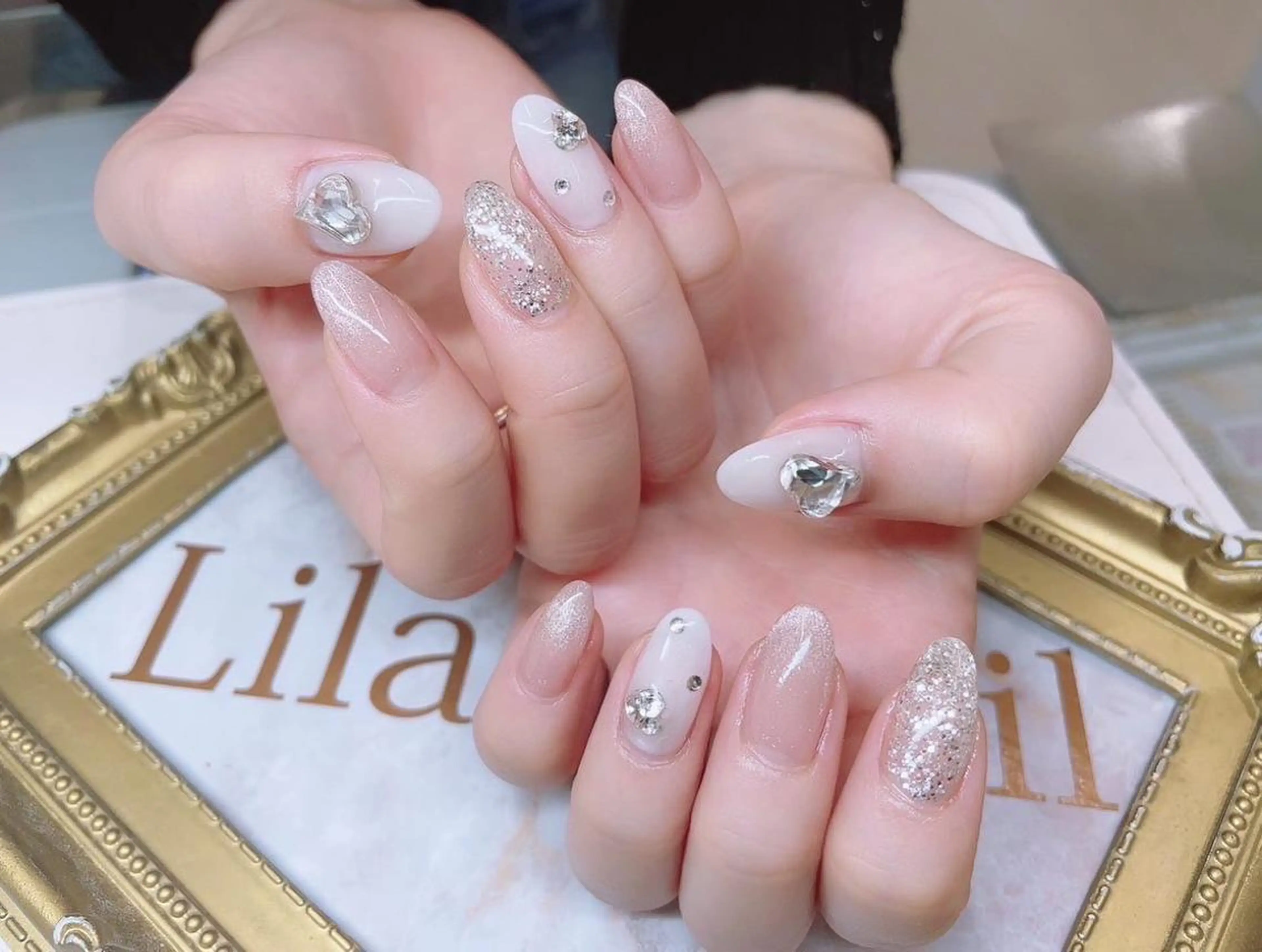 ネイル 入学式 ジェルネイル グラデーション 卒業式 ハードジェル Lilas Nailのネイルデザイン