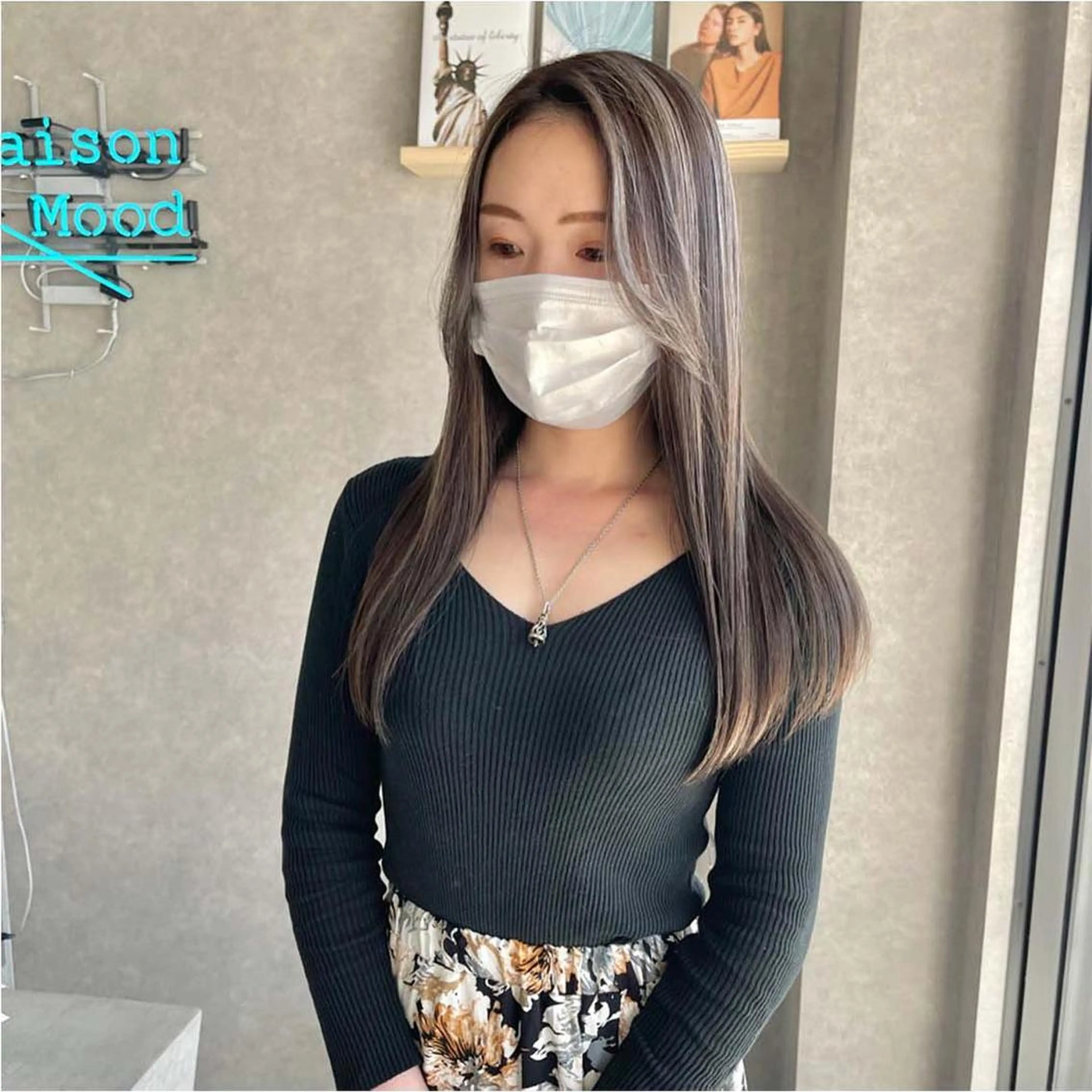 ミディアム ハイライト 一ノ瀬 暁のヘアスタイル