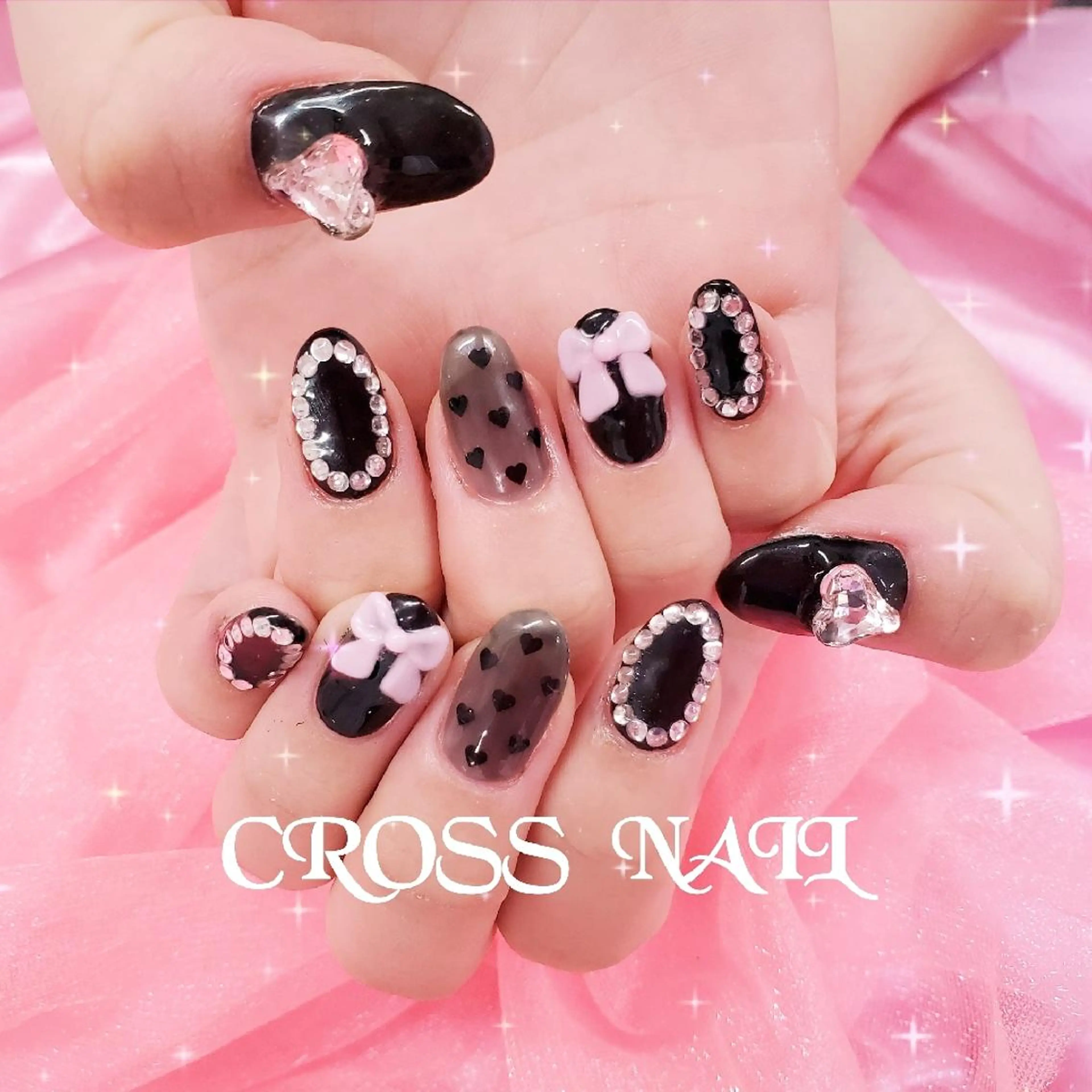 ネイル 長さ出し 氷ネイル・うるうるネイル 韓国ネイル ネイルチップ CROSS SALON/Lazy所属・CROSS クロス のネイルデザイン