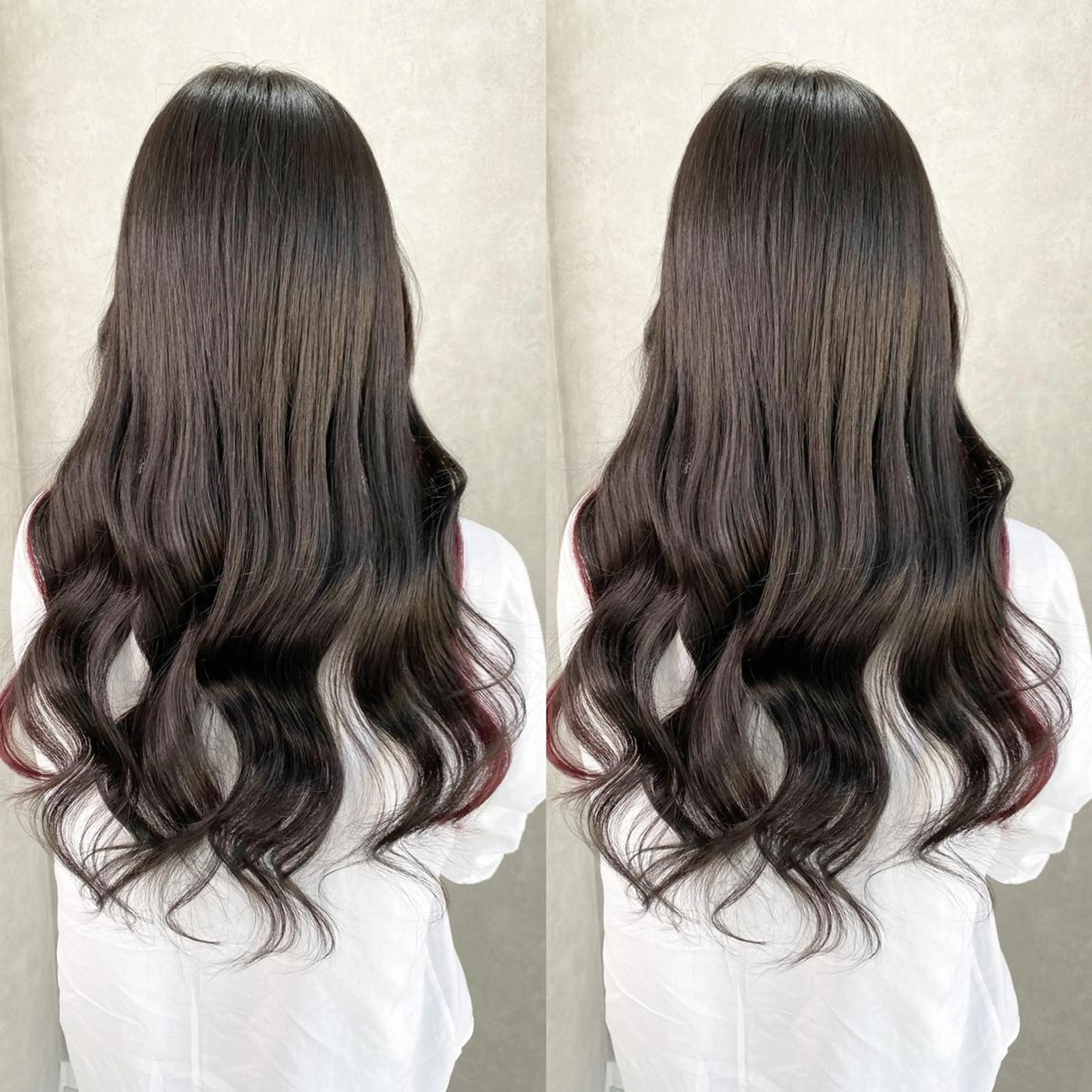 ミディアム シールエクステ エクステ 💎馴染むエクステ× 縮毛矯正TOMO💎のヘアスタイル