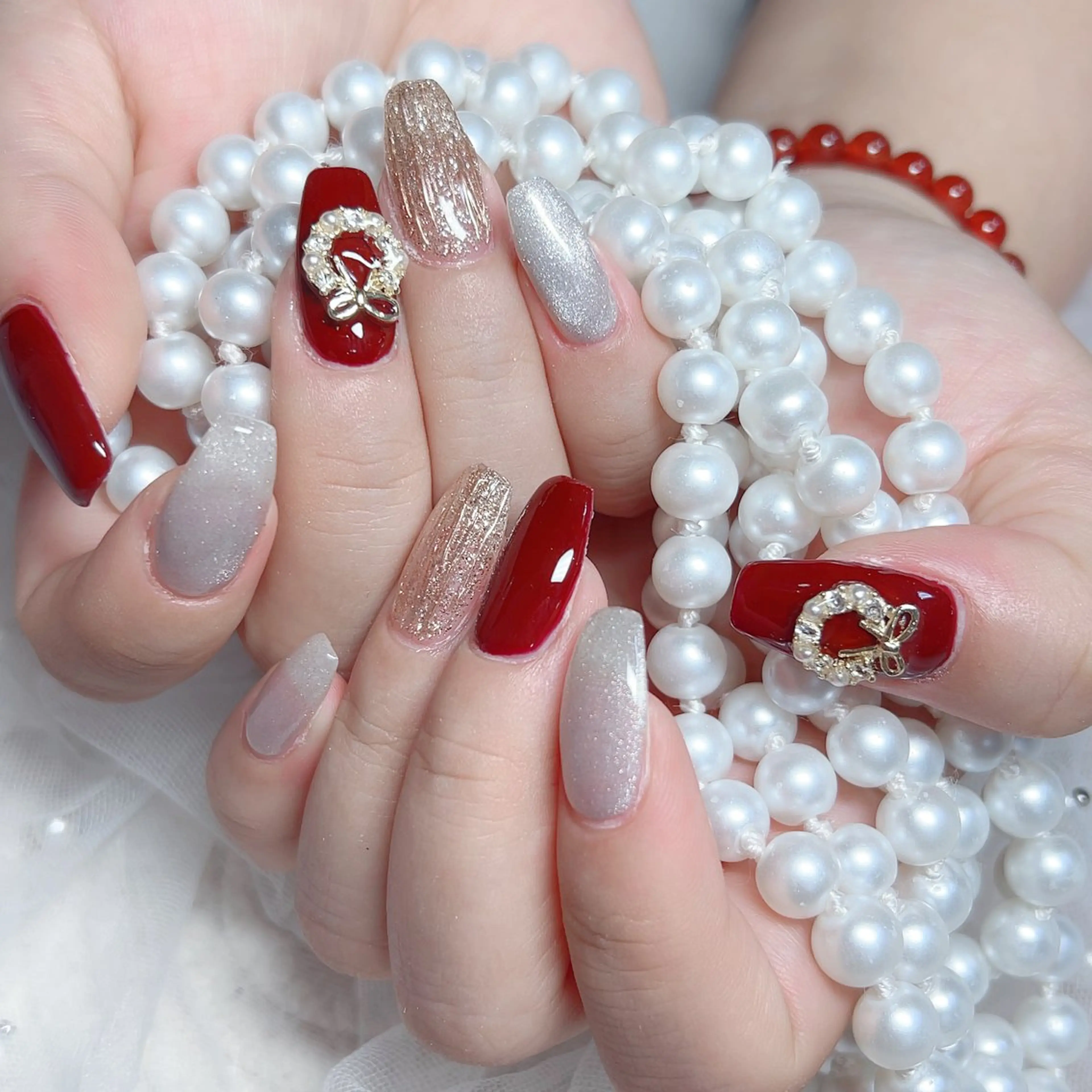 ネイル ハンドネイル M🌷nail 長さだし専門店のネイルデザイン