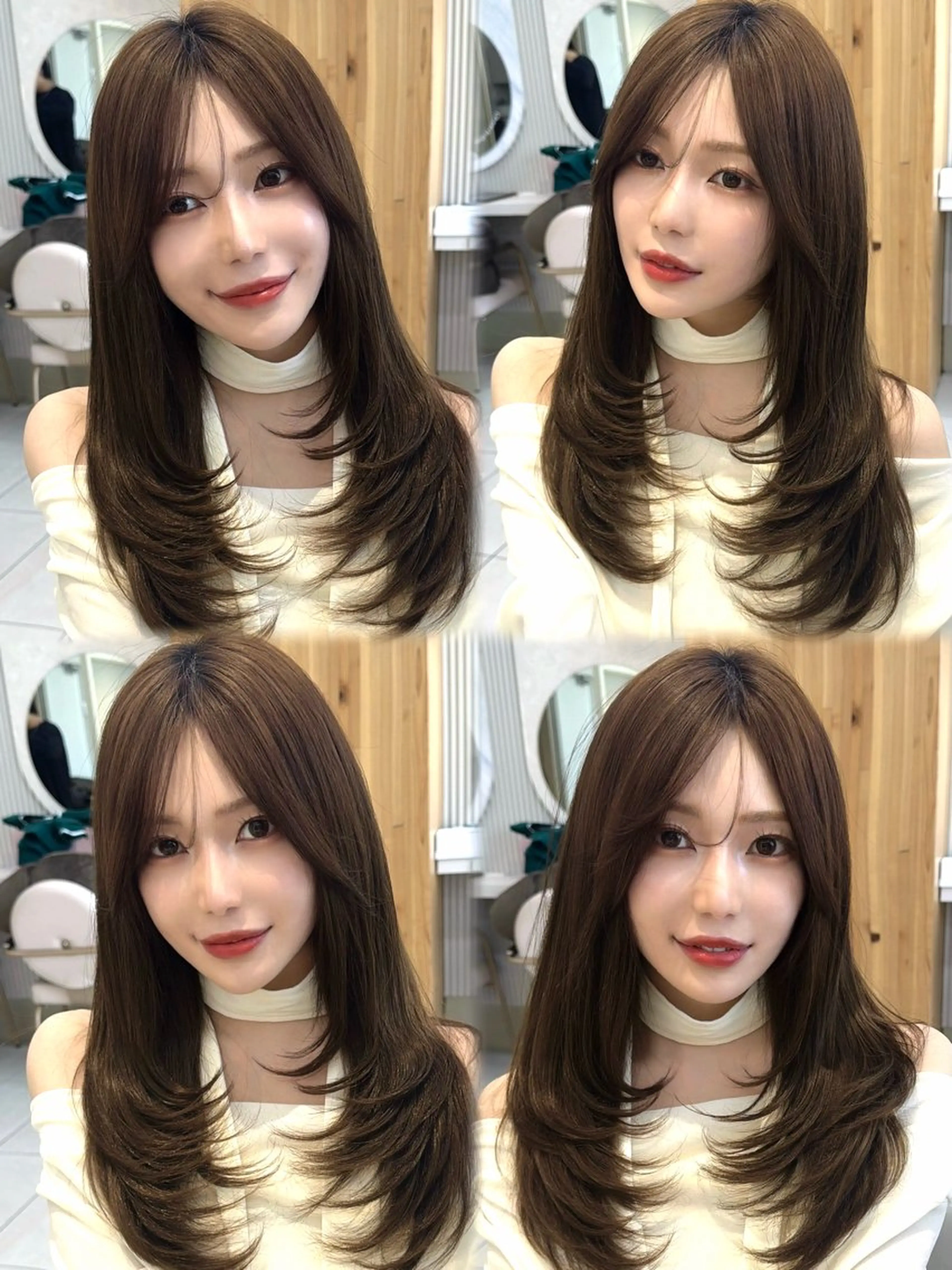 セミロング カット レイヤー/顔周り /韓国ヘア/TAKUのヘアスタイル