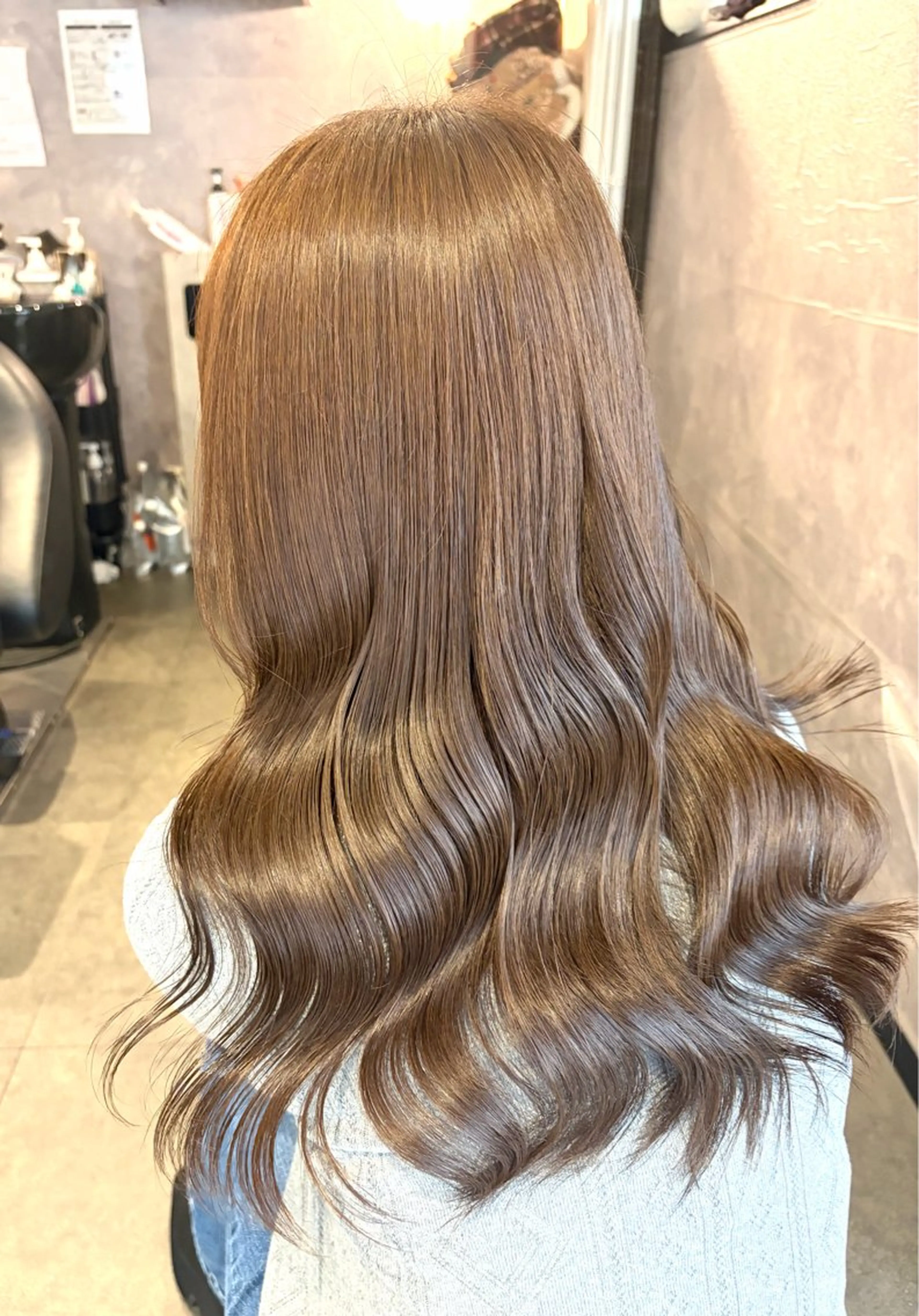 ロング カラー ヘアカラー 🩶鈴木茉奈🩶艶髪 /透明感/暖色カラーのヘアスタイル