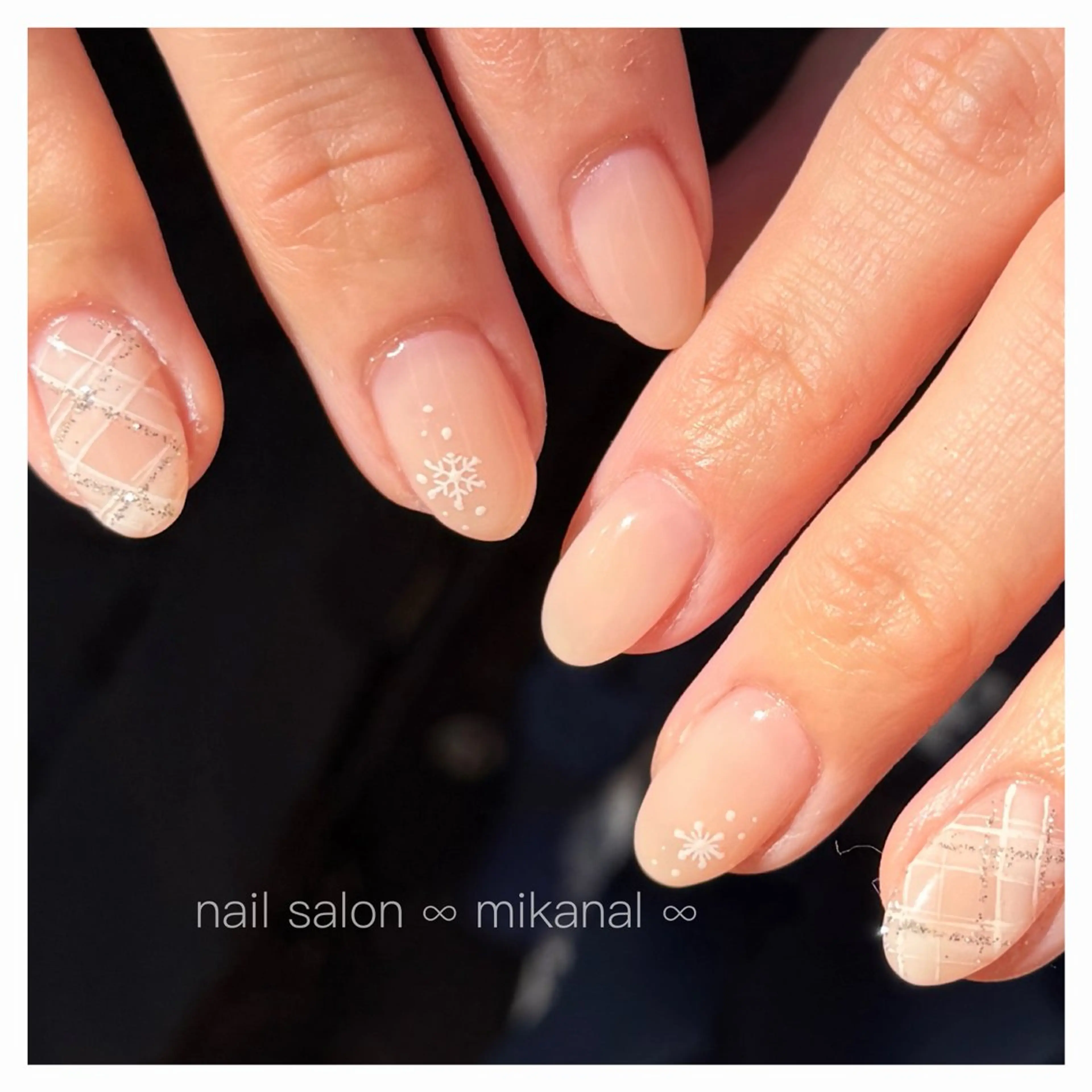 ネイル 冬ネイル ハンドネイル nailsalon ∞ ﾐｶﾅﾙ ∞のネイルデザイン