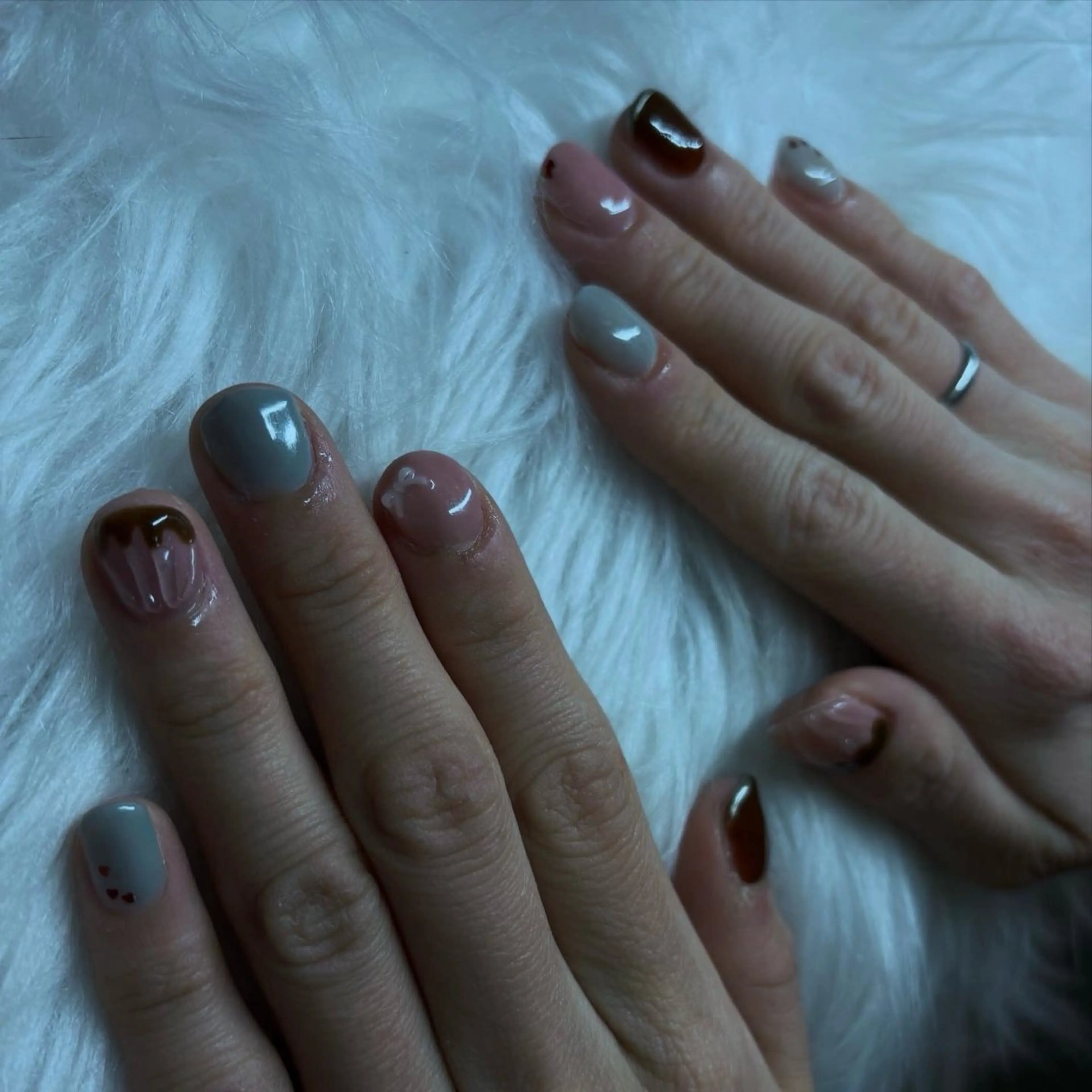 ネイル 長さ出し ジェルネイル 持ち込み パラジェル 冬ネイル Vante梅田店所属・vante_aimi .パラジェル取扱店のネイルデザイン