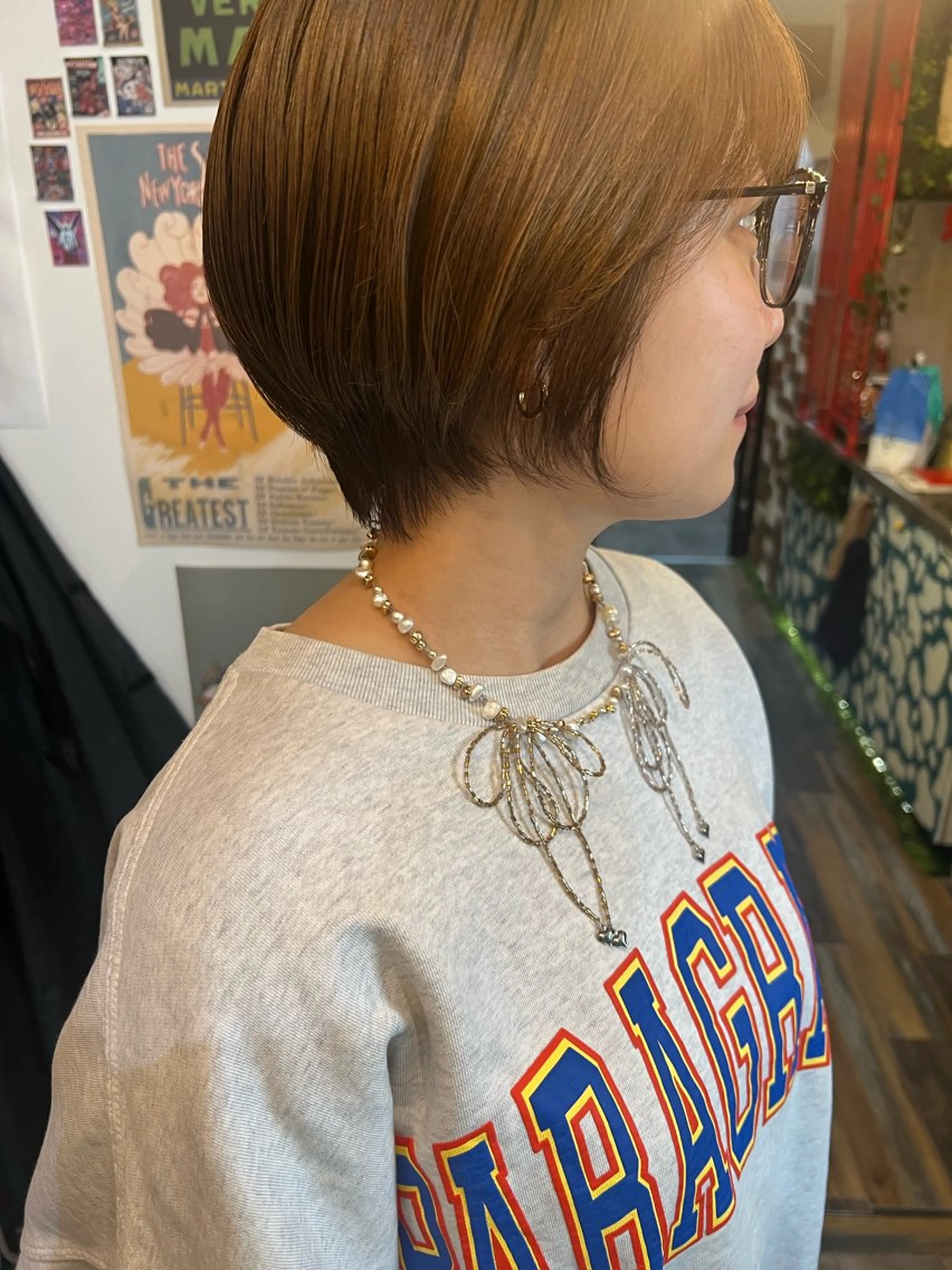 ショート カラー ブリーチ ブリーチなしカラー カット ヘアカラー カラーパティシエ facce🌼ikoのヘアスタイル