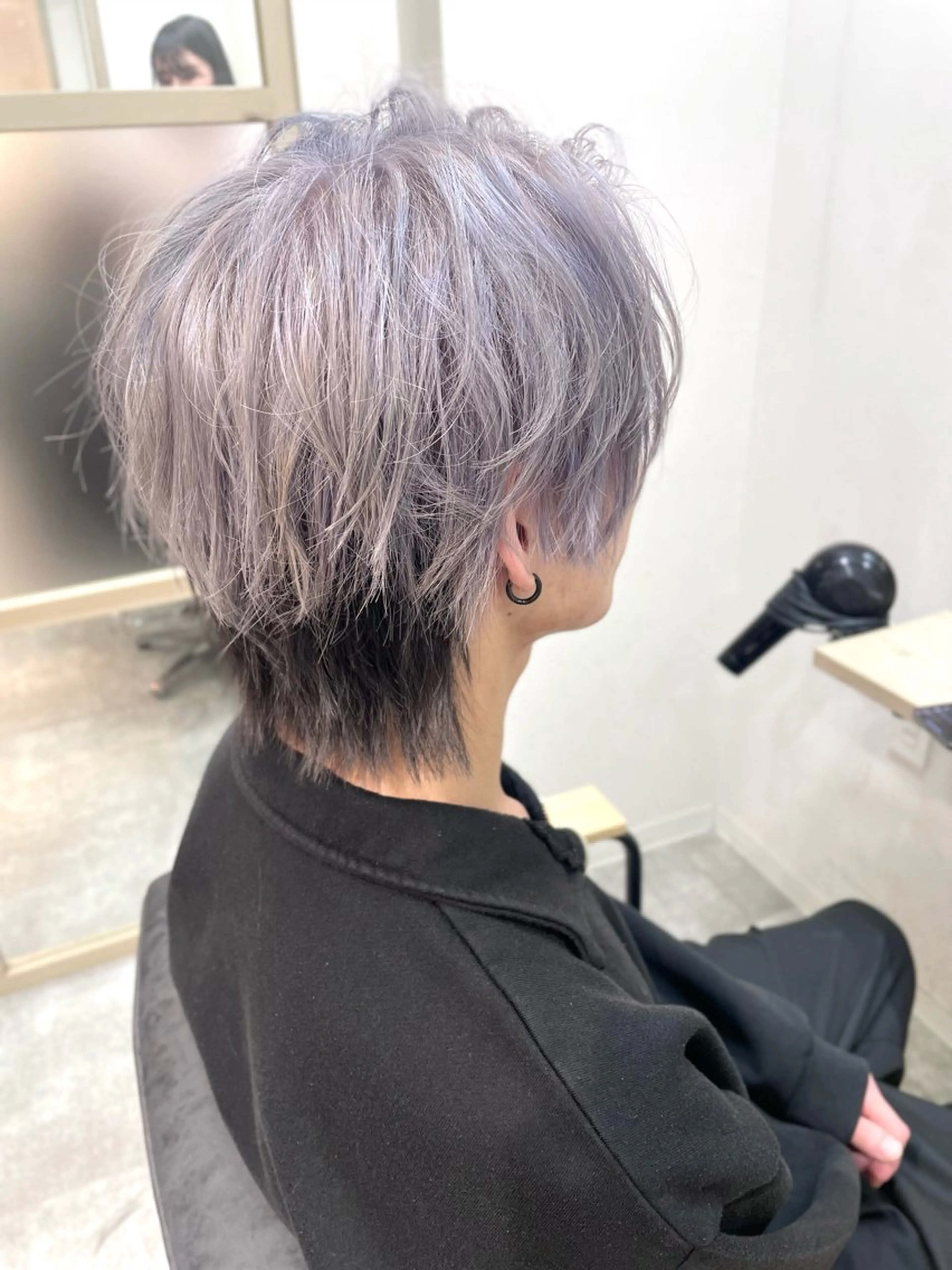 ミディアム カラー メンズ ☁️ケアブリーチ￤ ウルフ￤Shioriのヘアスタイル