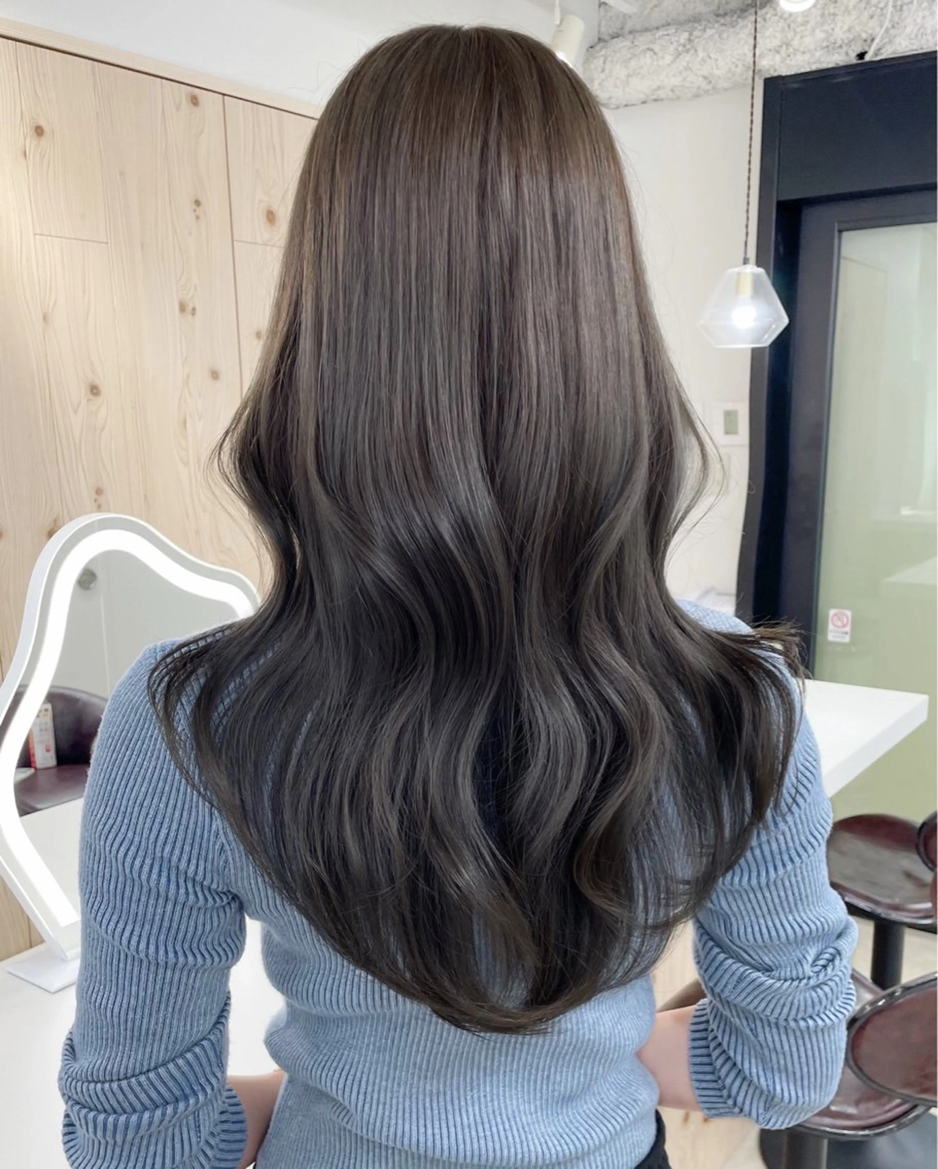 ロング カラー カット ヘアカラー トリートメント ヘアセット 新宿/韓国ヘア/ 髪質改善ストレートのヘアスタイル