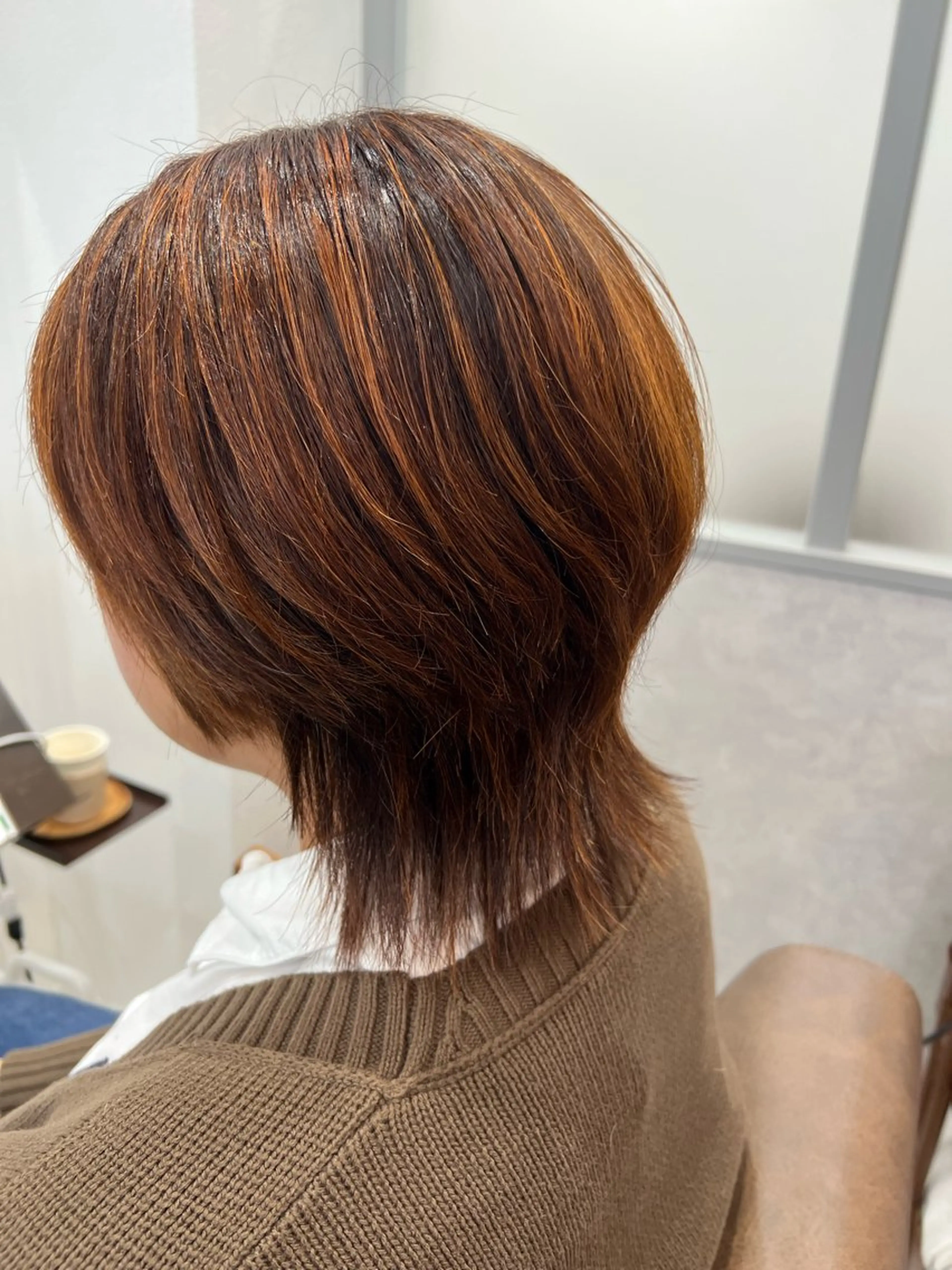 ミディアム ハイライト カット 縮毛矯正 studio HEAP 辻堂 髪質改善サロン所属・美髪矯正/髪質改善 🌼 原田 愛弓のヘアスタイル