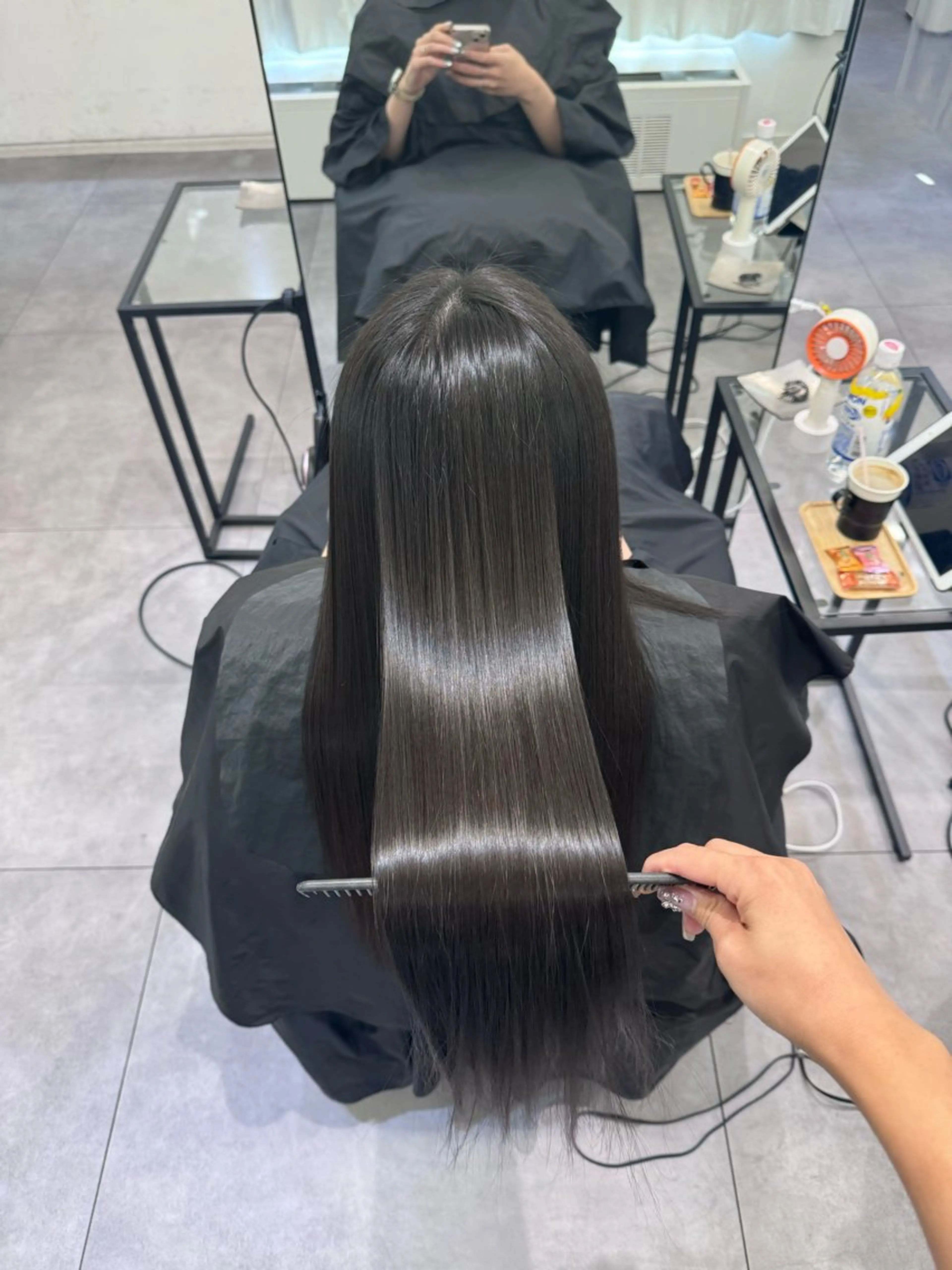 ロング ヘアカラー 縮毛矯正 トリートメント AHNKISM所属・髪質改善/艶カラー HANAのヘアスタイル