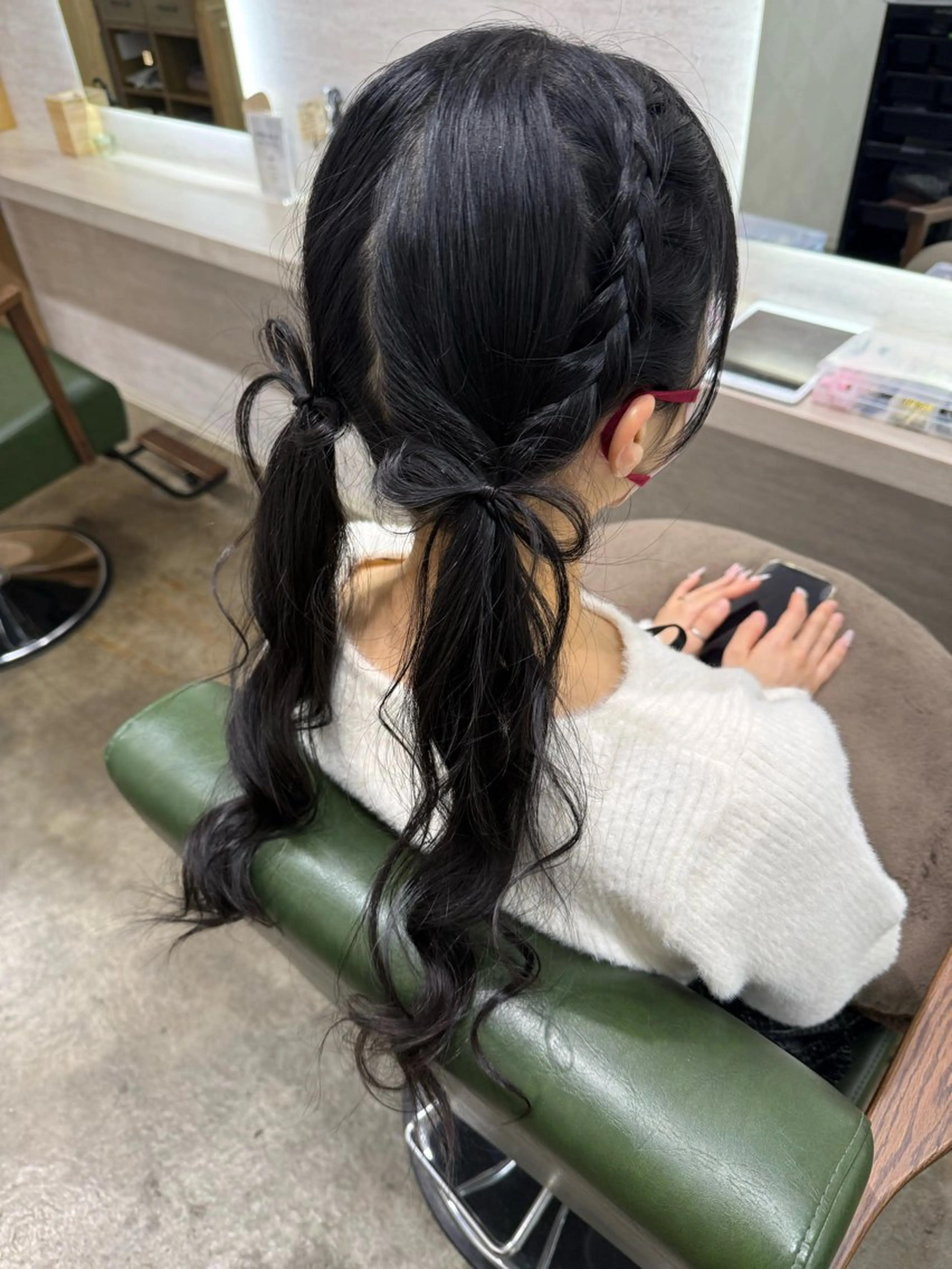 ロング ヘアアレンジ 結婚式・ブライダル ボブ ハイライト 髪質改善 縮毛矯正 ヘアセット 縮毛矯正/ /関内/あべももこのヘアスタイル