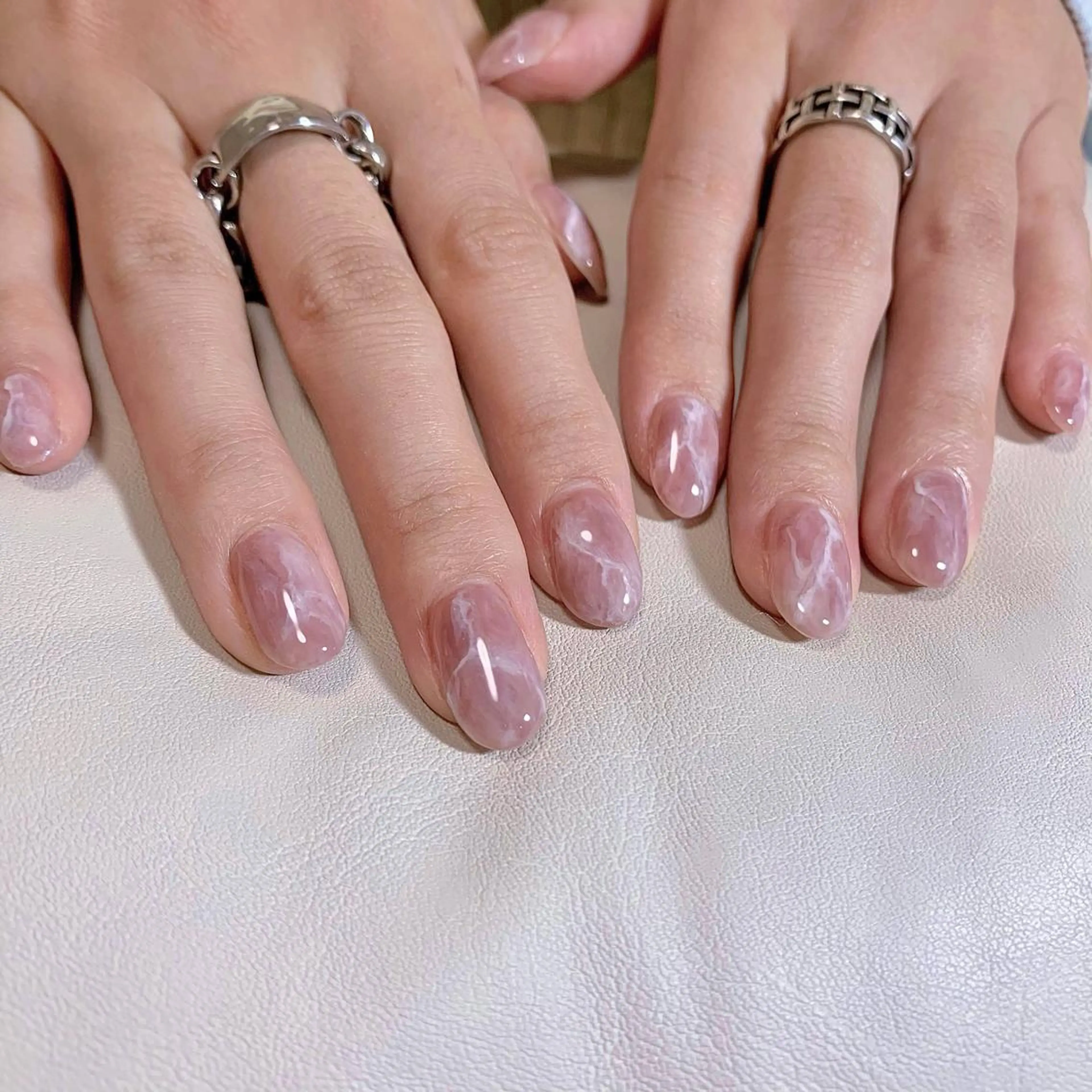 ネイル 大理石ネイル(マーブル) ハンドネイル naily_ YUNAのネイルデザイン