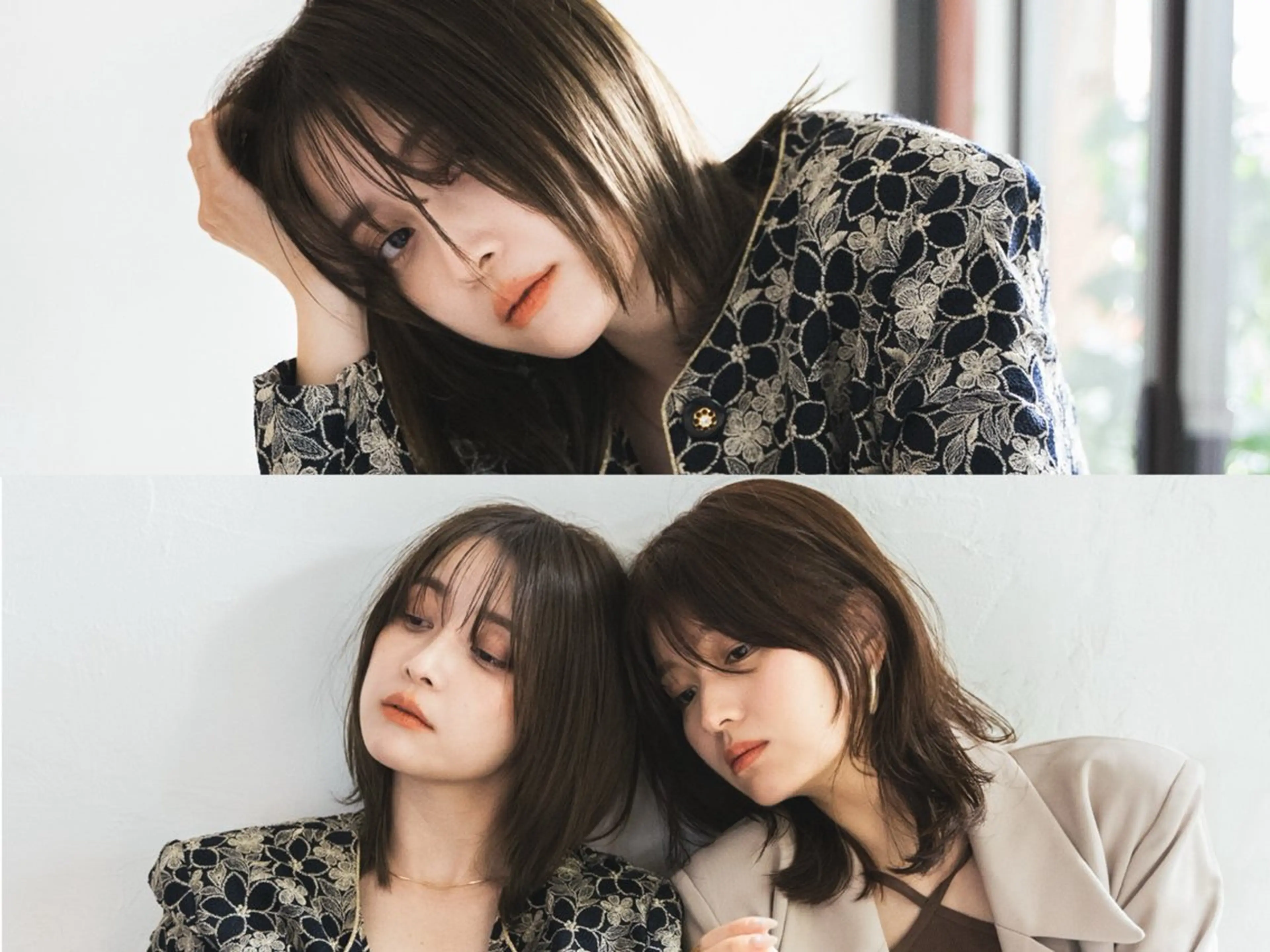 ミディアム カット 韓国風パーマ/ヘア セット/店長みづきのヘアスタイル