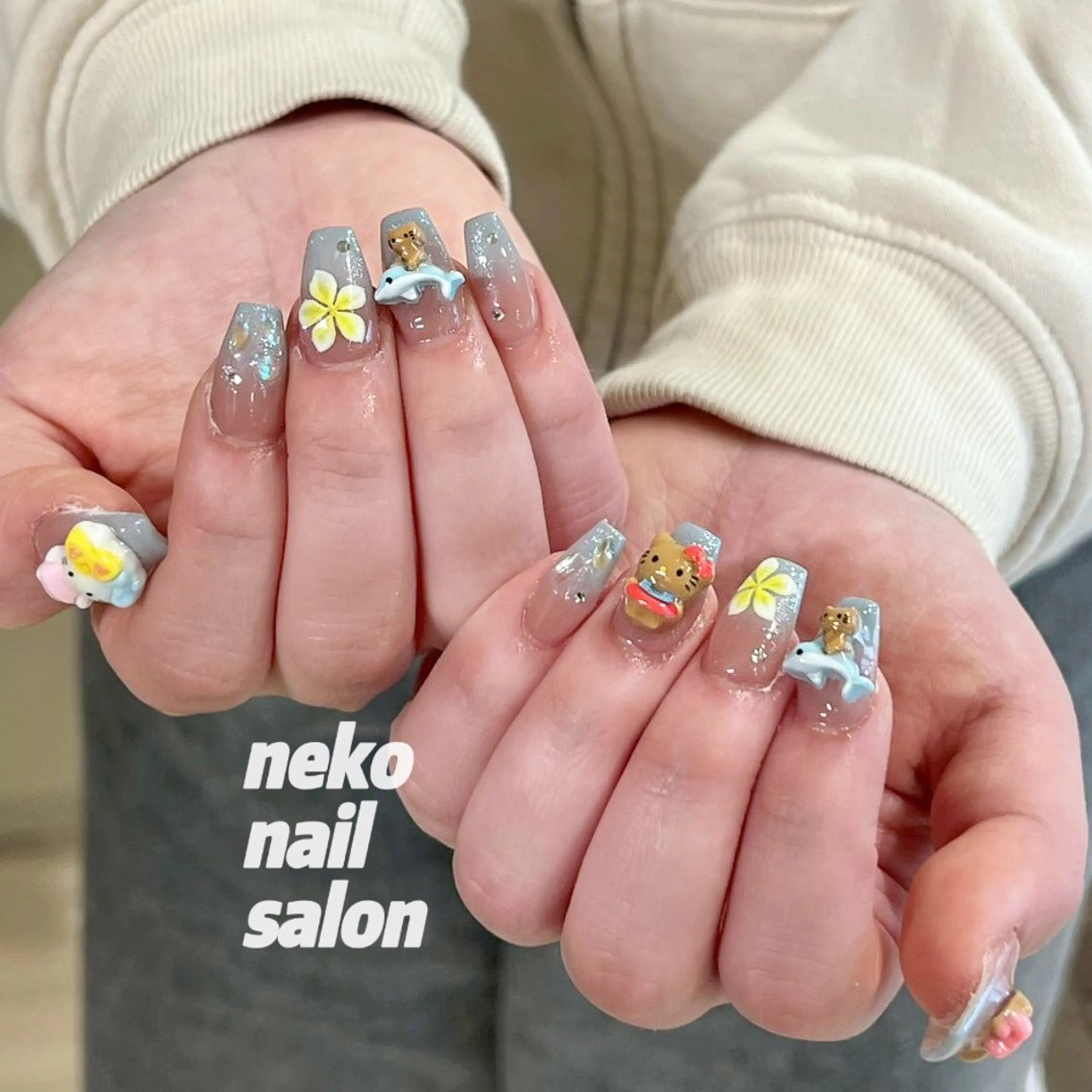 ネイル ガーリー ハンドネイル neko nailのネイルデザイン