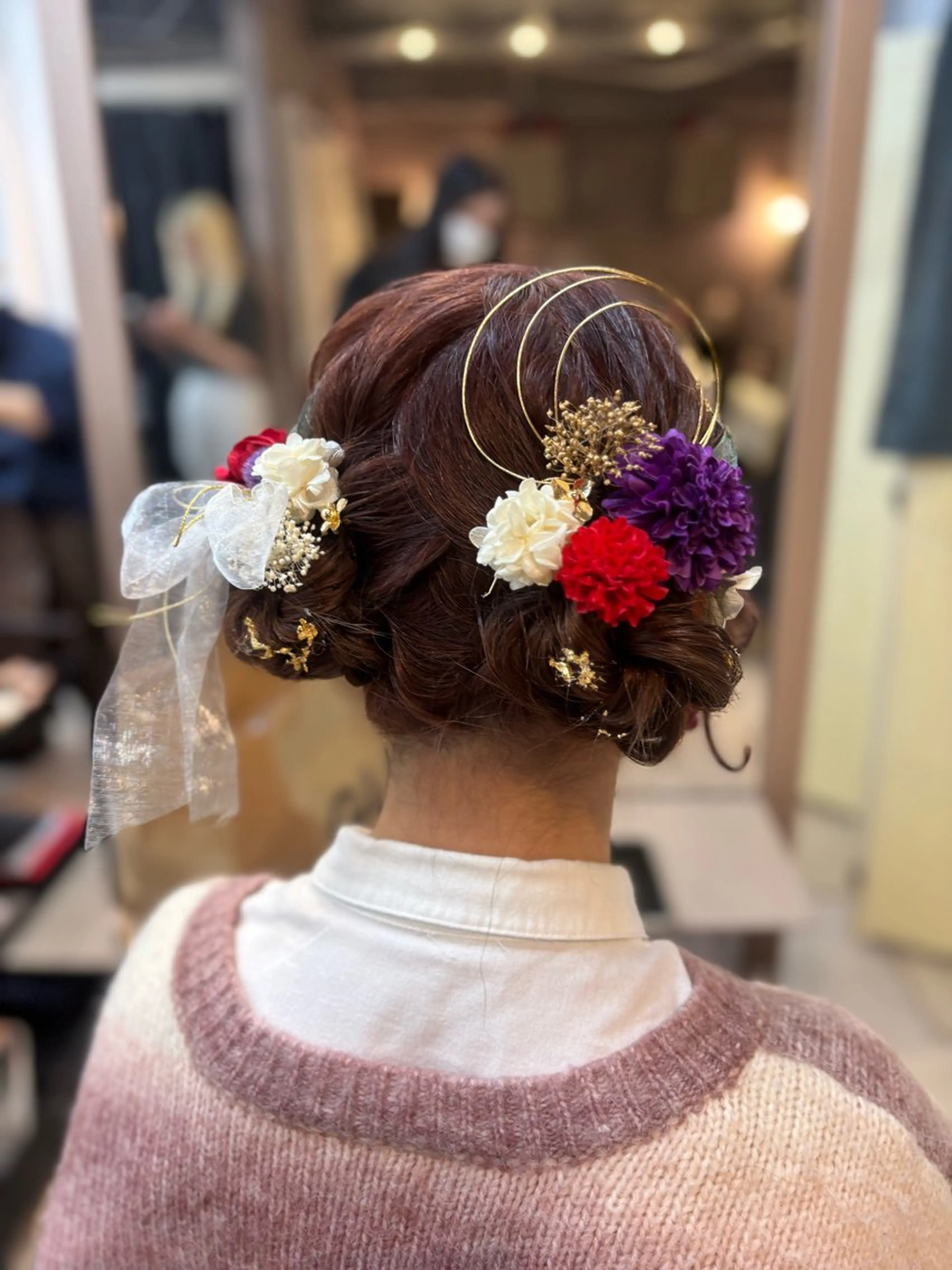 セミロング ヘアアレンジ ヘアセット 💘Kurea💘 艶髪/韓国/暗髪のヘアスタイル