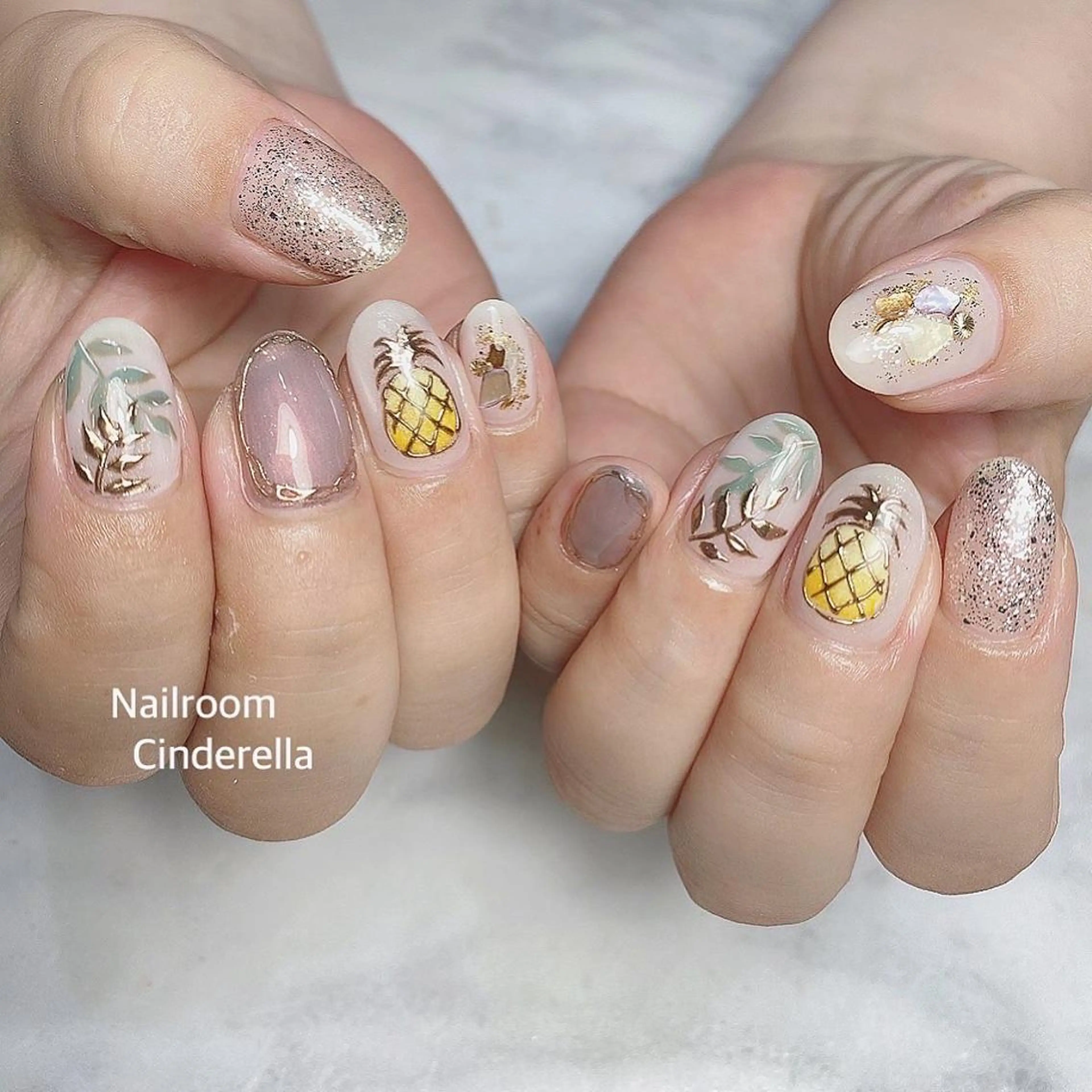ネイル 夏ネイル Nailroom. Cinderellaのネイルデザイン
