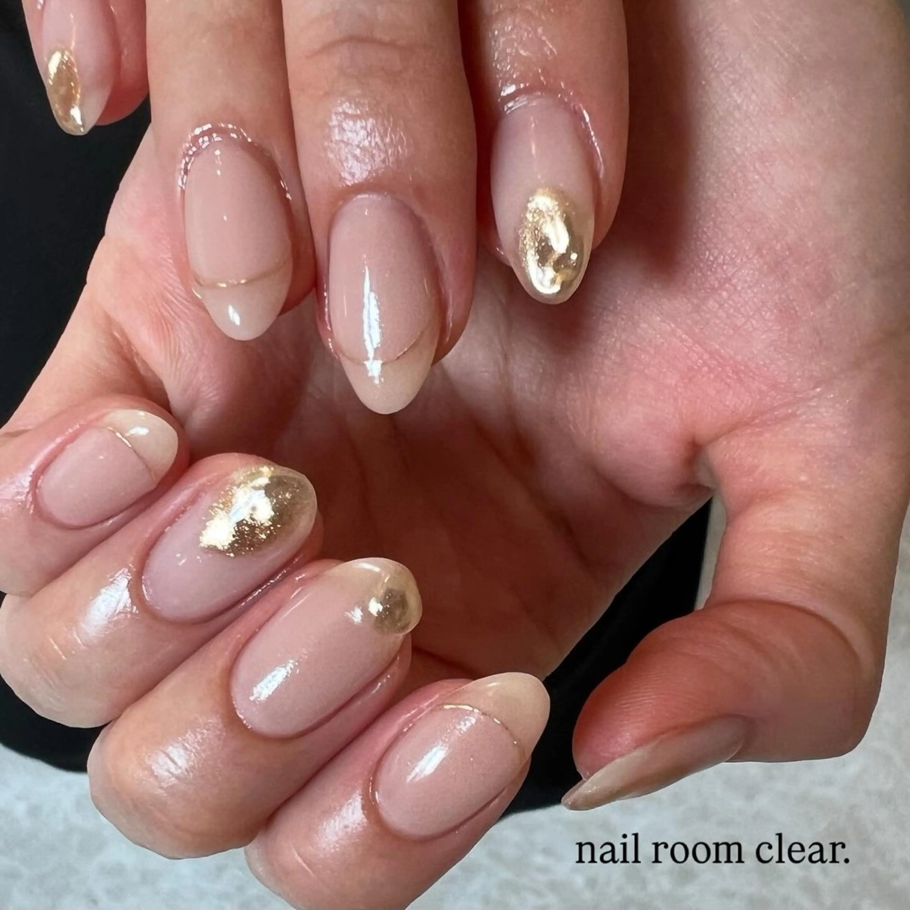 ネイル ジェルネイル ミラーネイル ニュアンスネイル パラジェル sode shioriのネイルデザイン