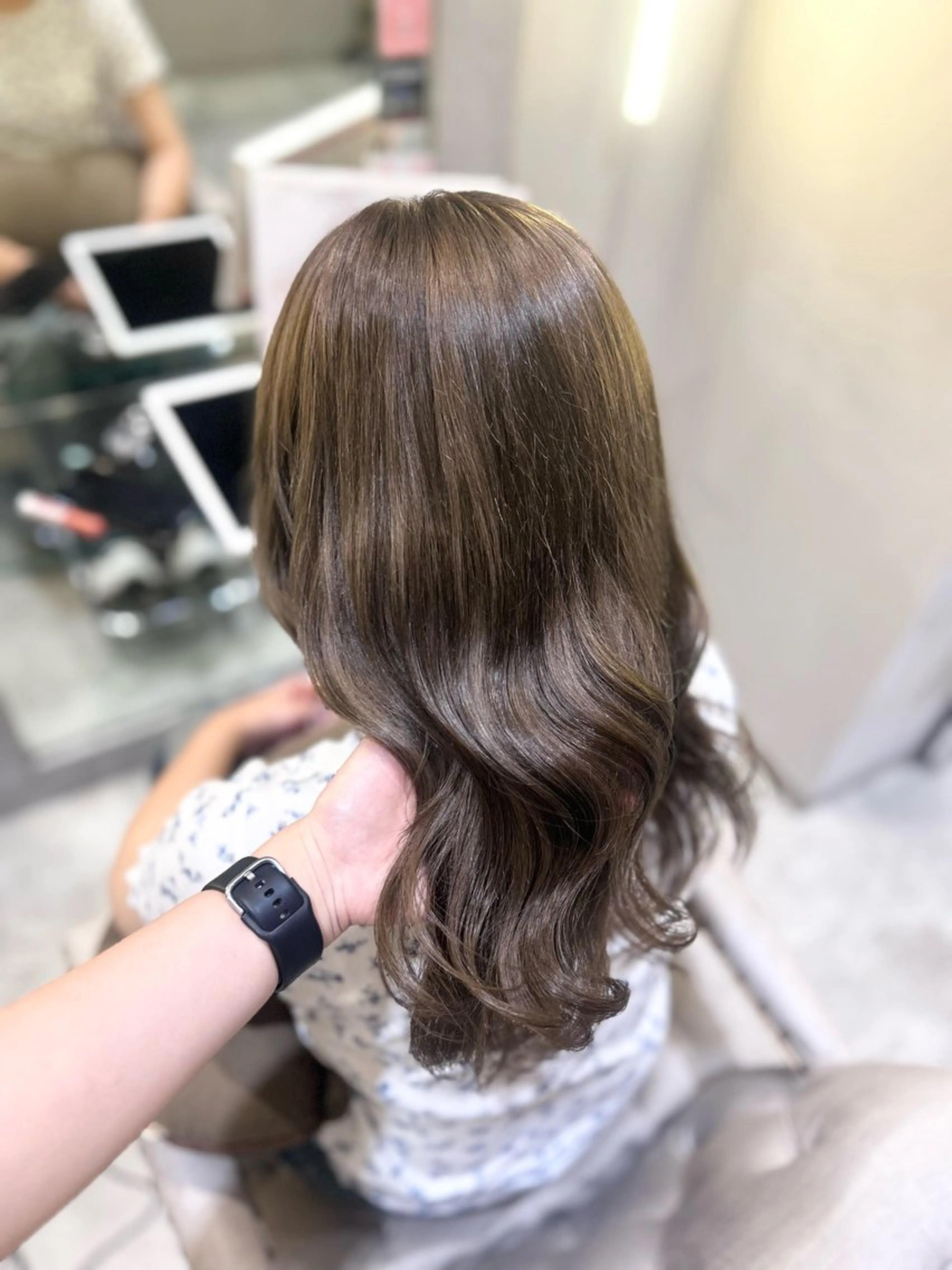 ロング カラー ベージュカラー ブリーチ 透明感カラー ダブルカラー ブリーチなしカラー 🐰🎀艶髪特化 yuzuka🎀🐰のヘアスタイル