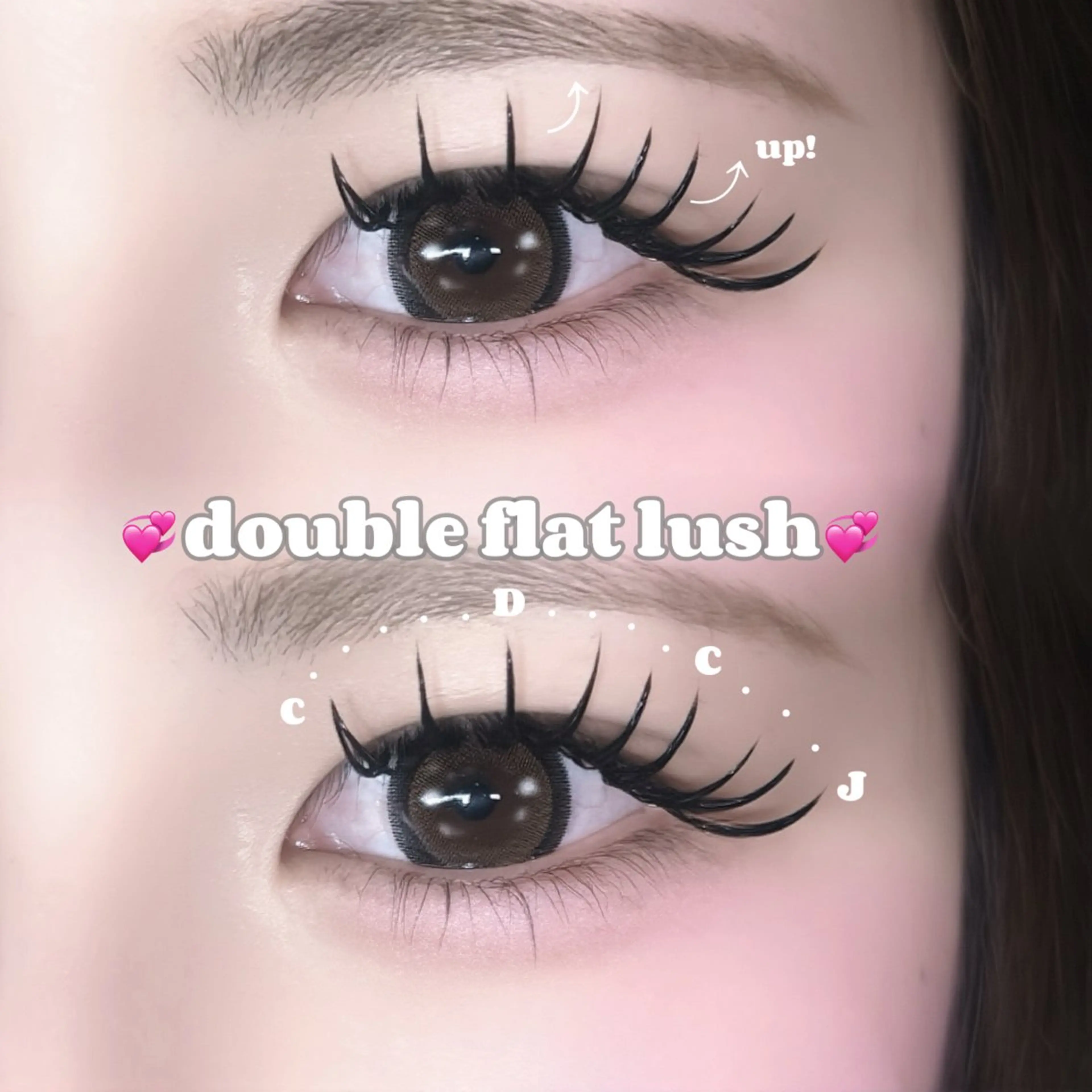 マツエク・マツパ 束感まつ毛 フラットラッシュ ナチュラル 🩶LED＆ダブル フラットRAN🪽のマツエク・マツパデザイン