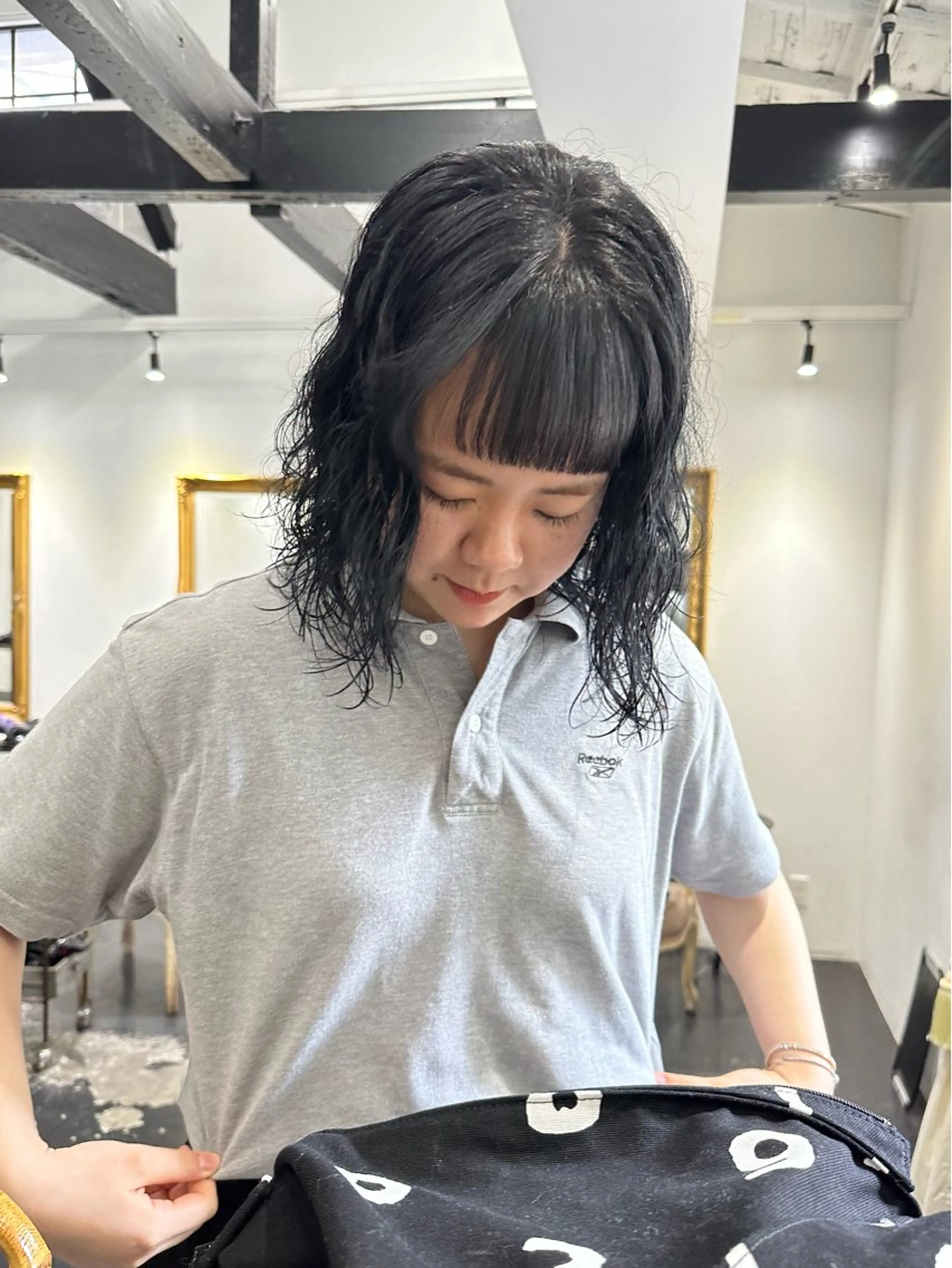 ミディアム カラー ベージュカラー シルバー ヘアカラー トリートメント REAL 心斎橋所属・ブリーチ/ベージュ /natsumiのヘアスタイル